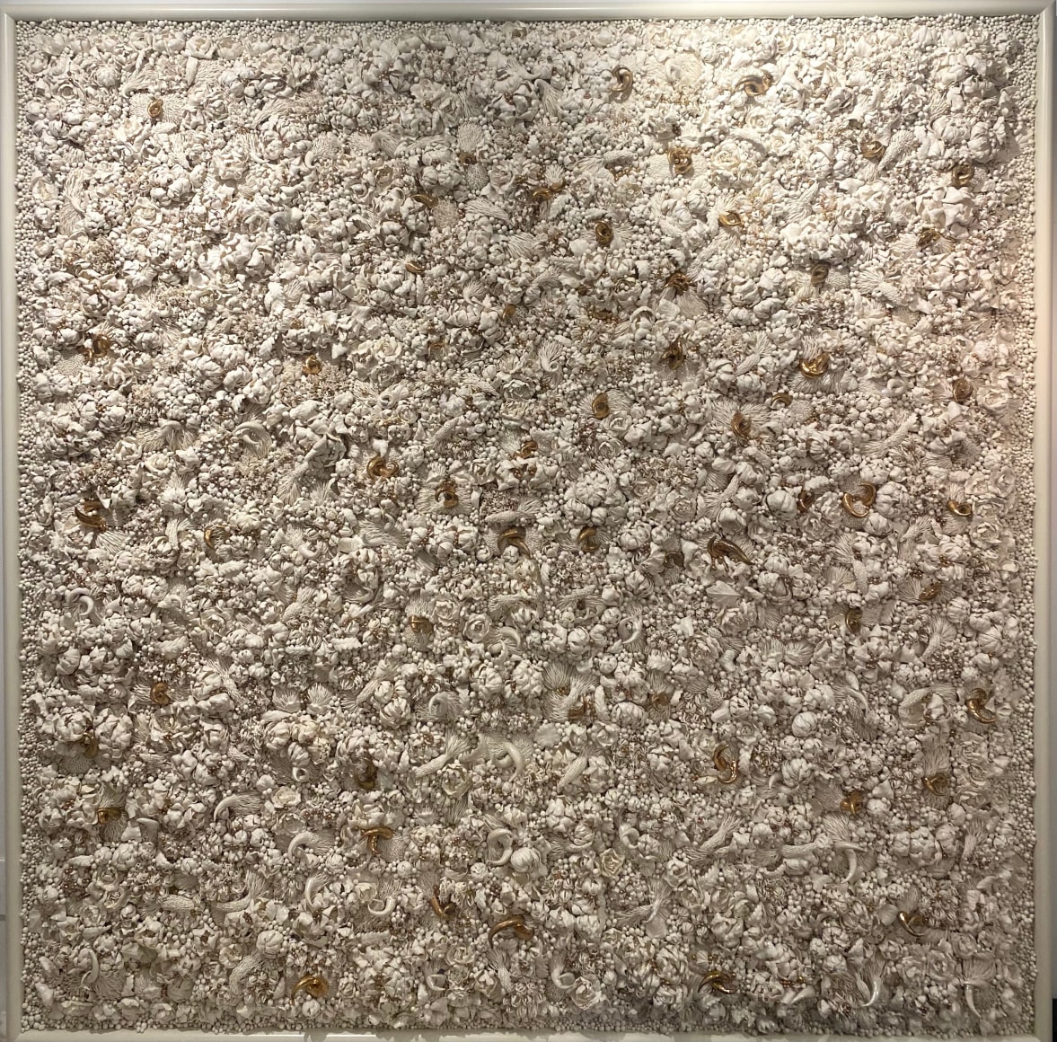 Nature&rsquo;s Rhythm, 2022,&nbsp;Porcelain, 18k Gold Decorated,&nbsp;196 x 196 cm / 77.2 x 77.2 in.