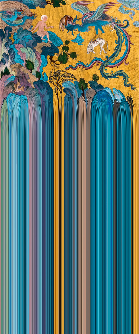 Zaal Seen by His Father in the Simorgh&#039;s Nets, 2023, Oil on Canvas