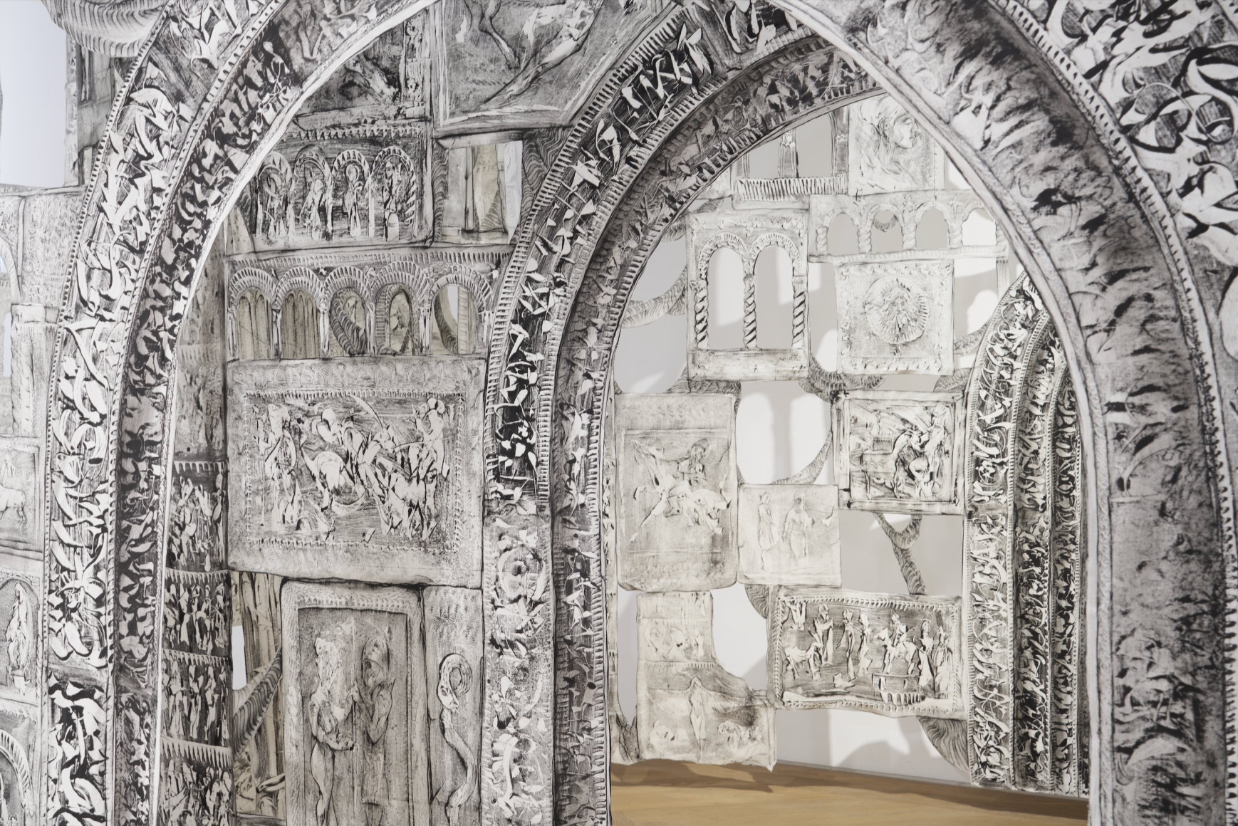 Memory Gates, 2021, Acrylic on cotton, hand-cut