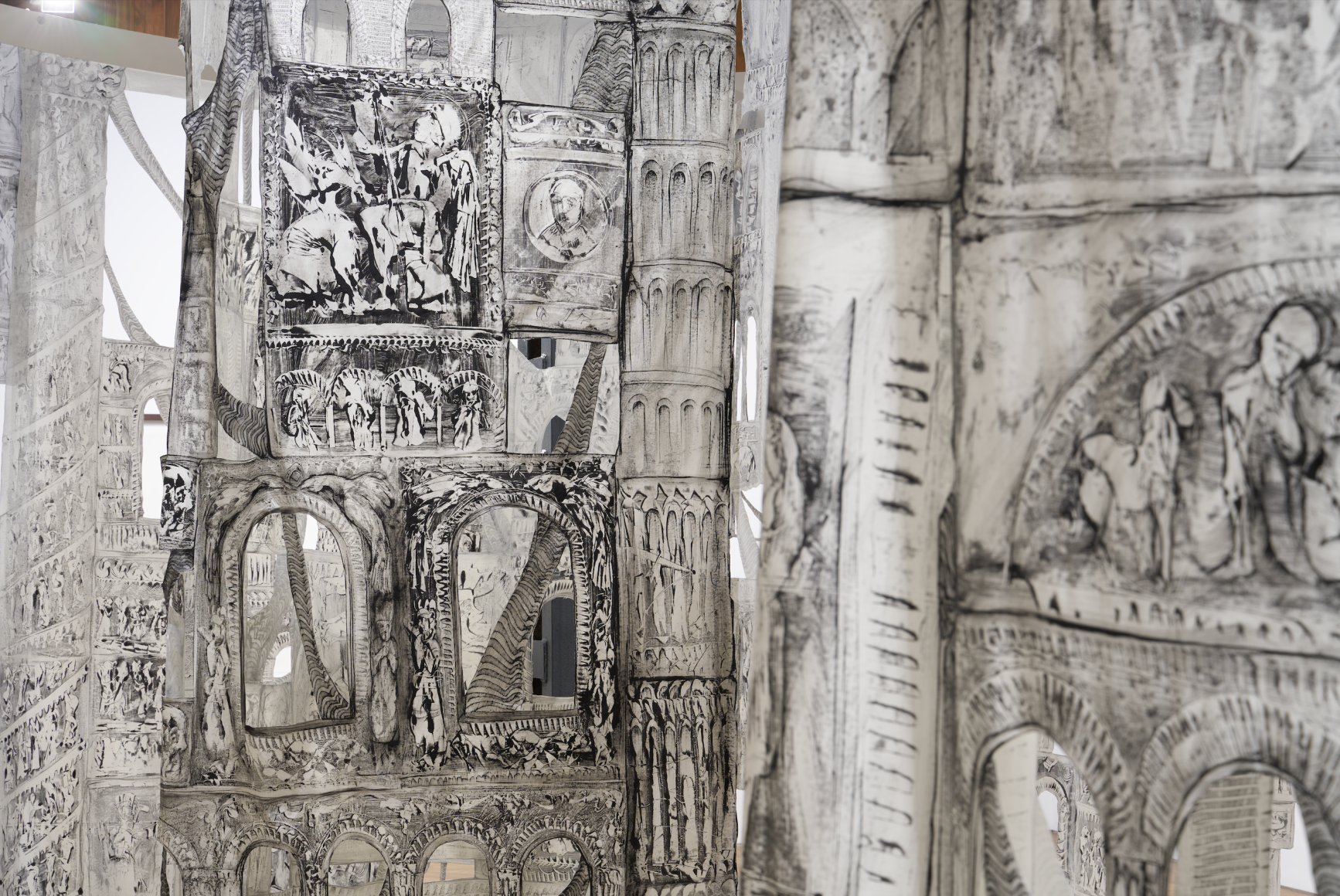 Memory Gates, 2021, Acrylic on cotton, hand-cut