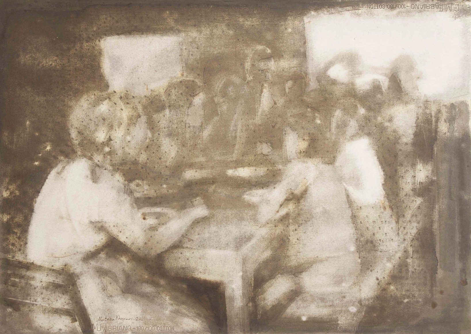 Series of The Table, 2021, Ink on Cardboard