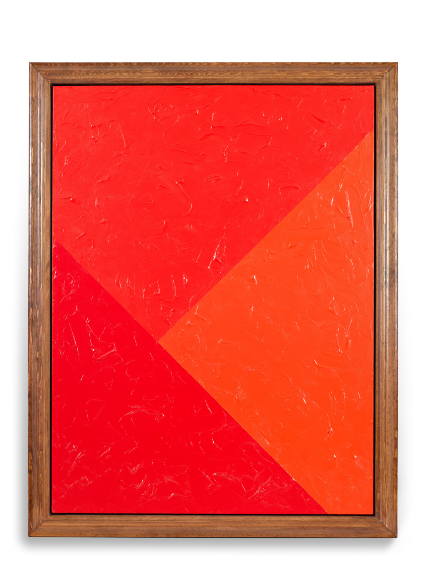 Arthur Carter, Two Red Triangles and a Polylateral, 2015