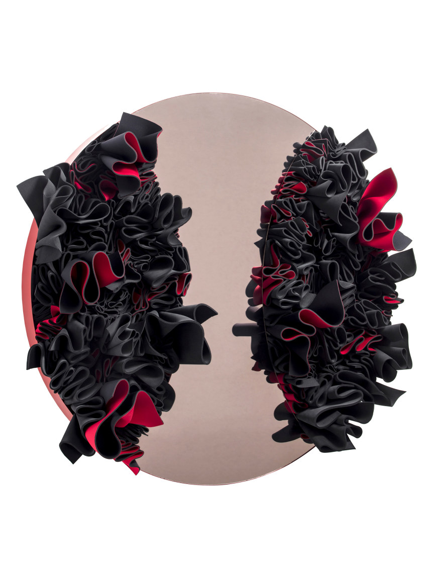 Frappa, 2018, Neoprene on Plexiglass on Board