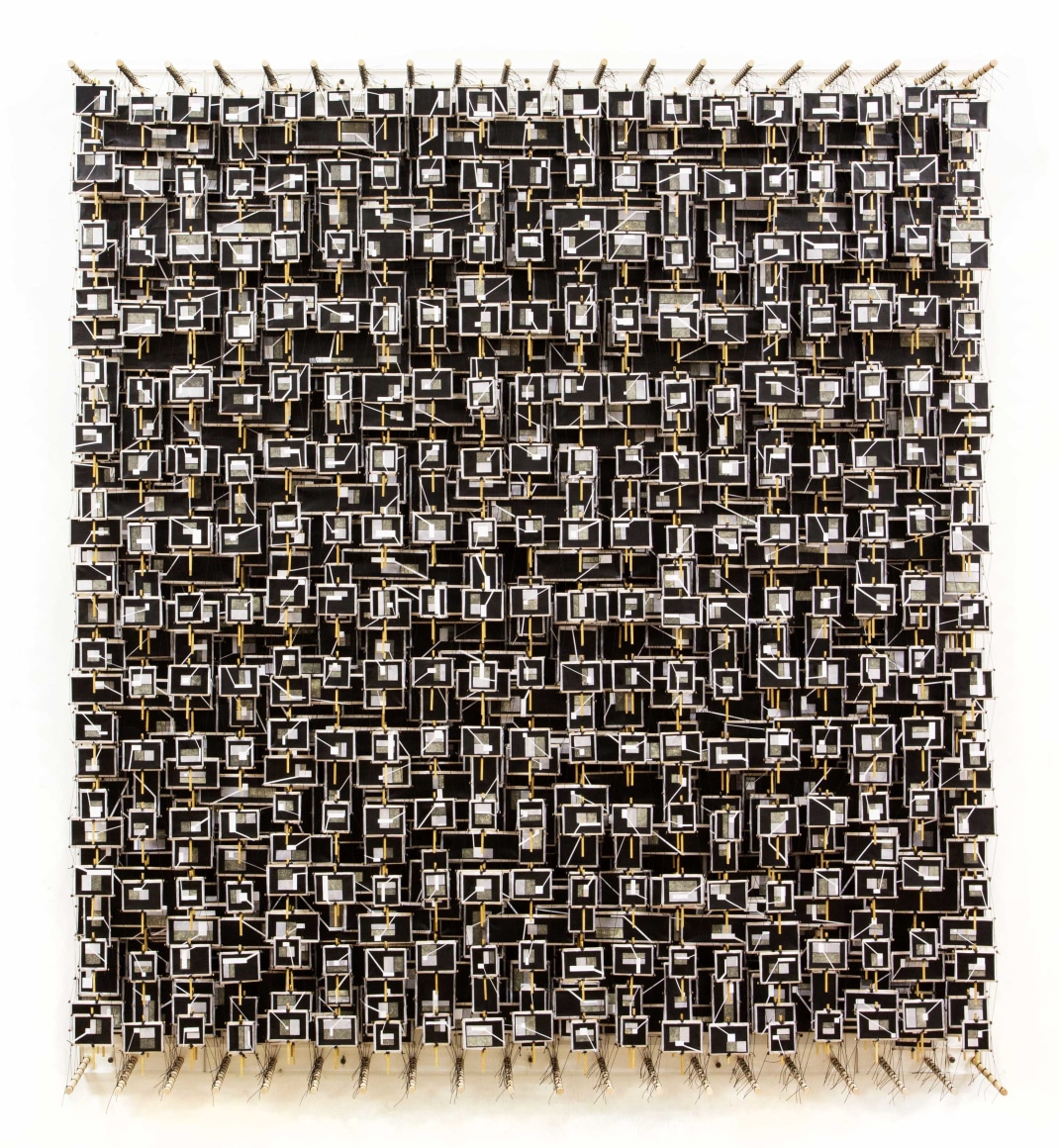 Jacob Hashimoto Hugging a Black Hole, Hoping One Day to Forget, 2017