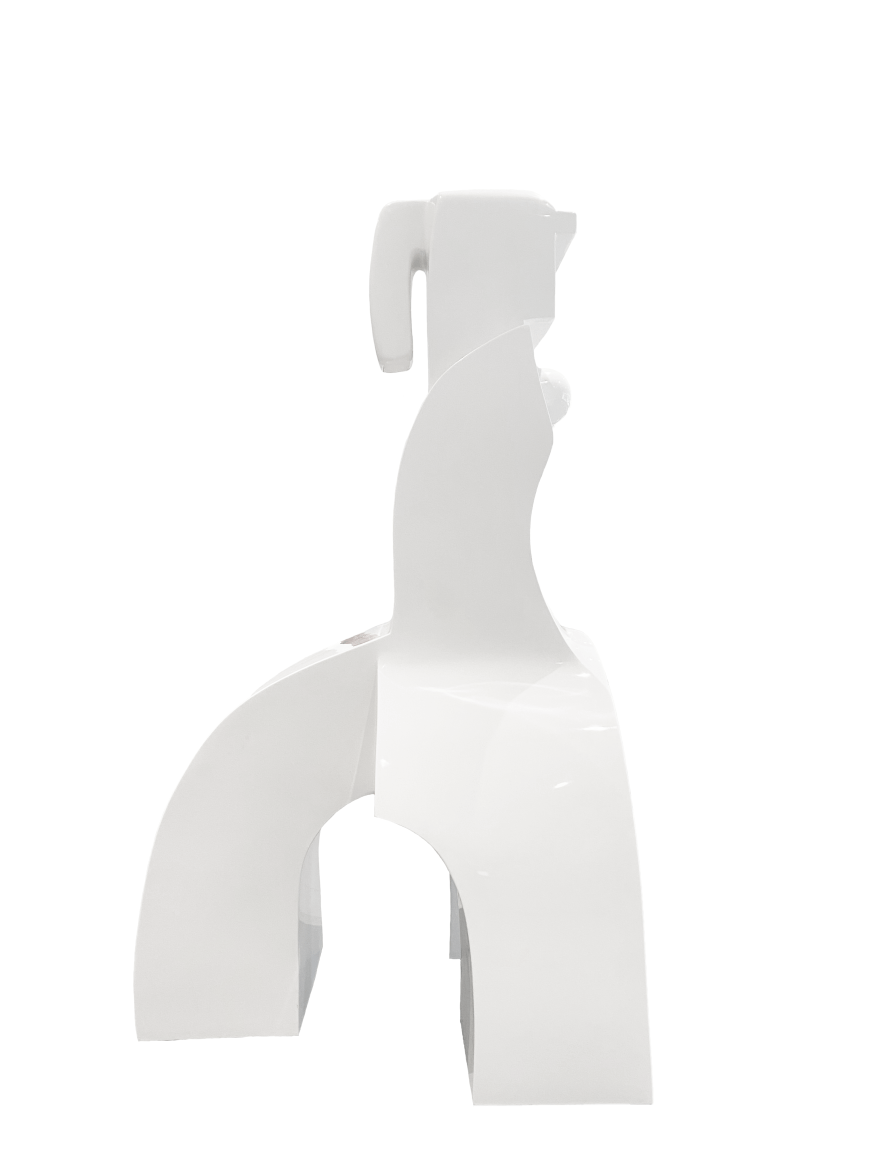 Moxy, White Enamel on Fiberglass