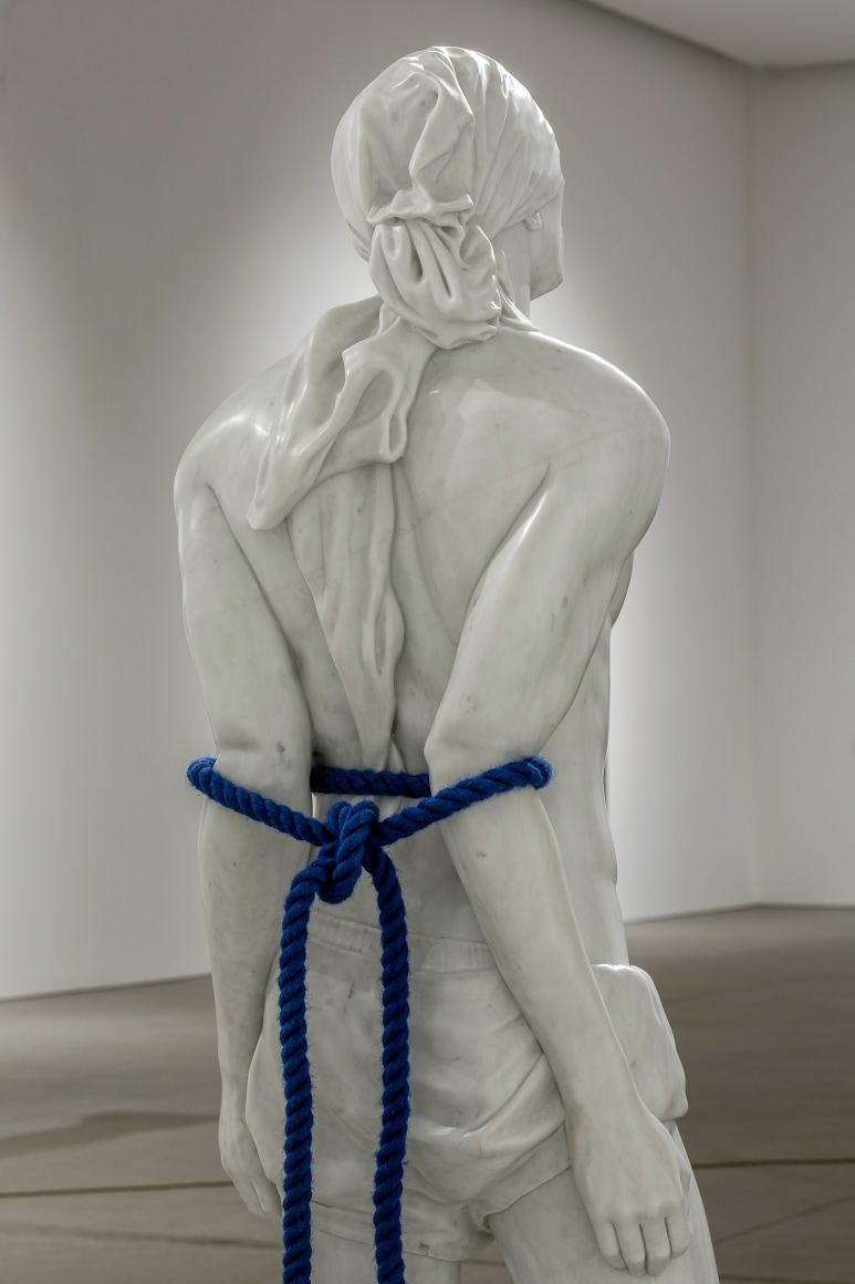 Reza Aramesh, Action 181, Site of the Fall: Study of the Renaissance Garden, Location: Wettsteinbr&uuml;cke (along Rhine Promenade)&nbsp;