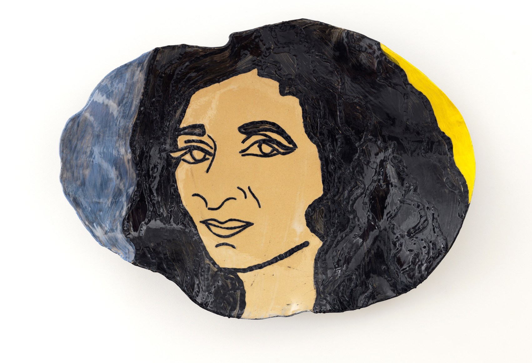 Self Portrait in Blue and Yellow, 2014, Ceramic