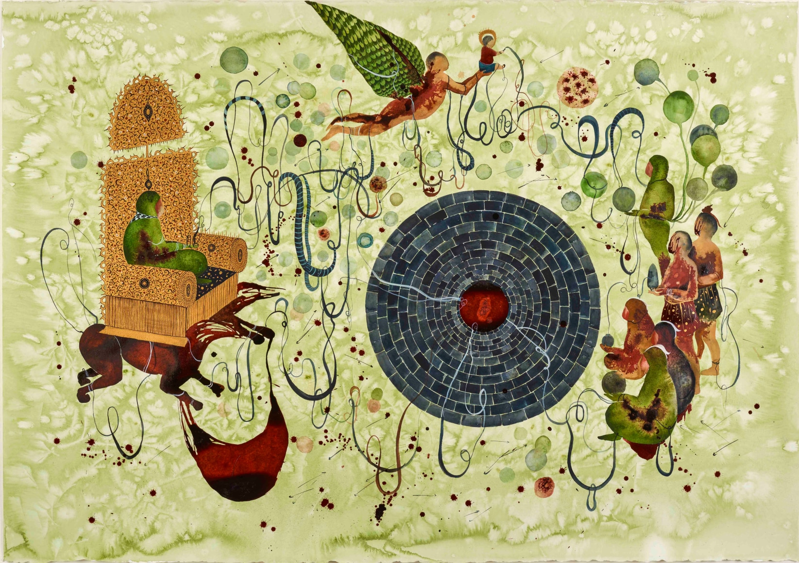 The Knot, 2016, Watercolor and ink on paper