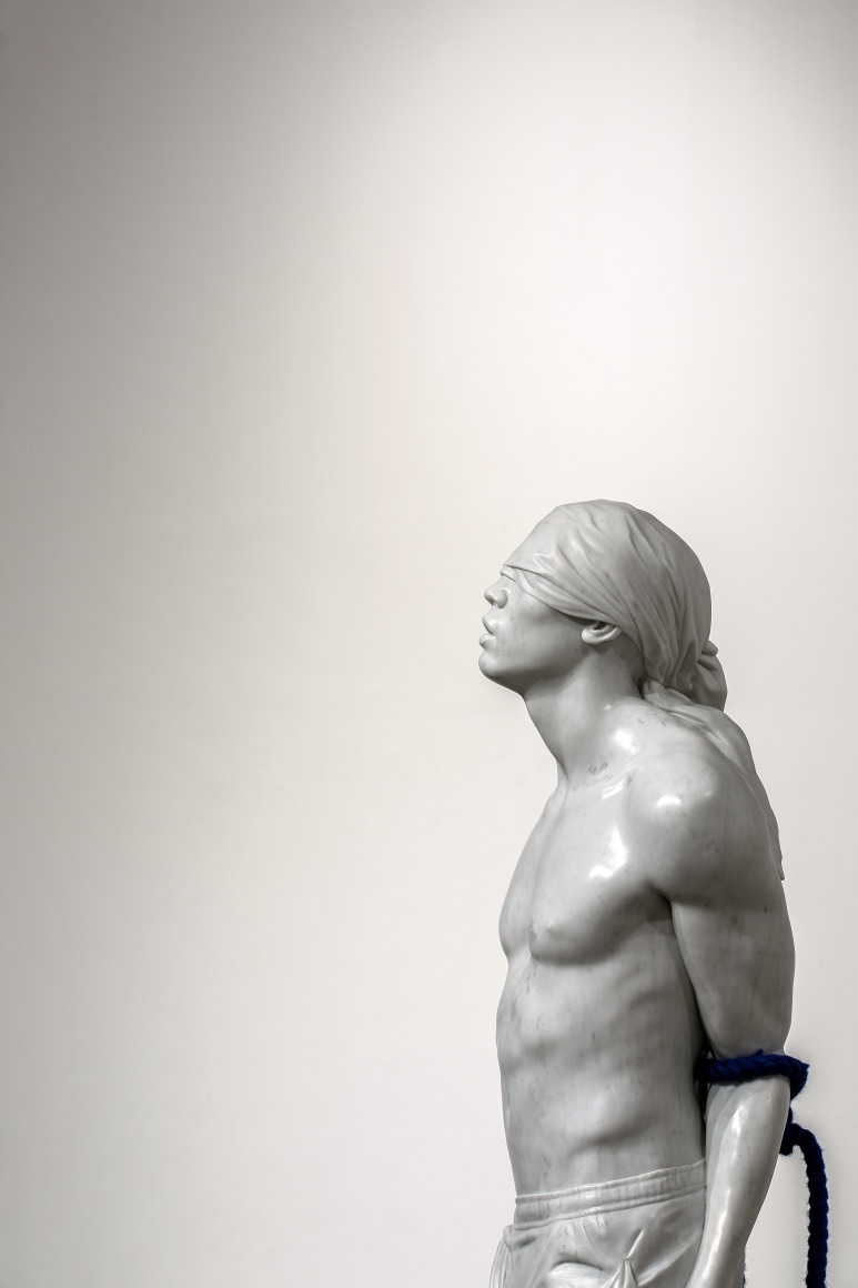 Reza Aramesh, Action 181, Site of the Fall: Study of the Renaissance Garden, Location: Wettsteinbr&uuml;cke (along Rhine Promenade)&nbsp;