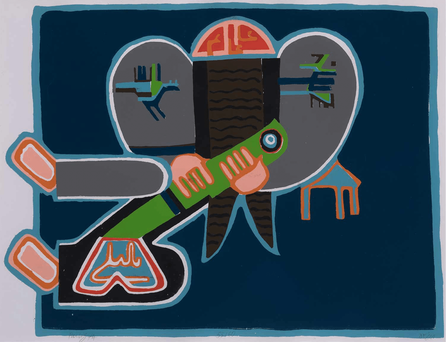 Parviz Tanavoli, Peot and Bird, 1974