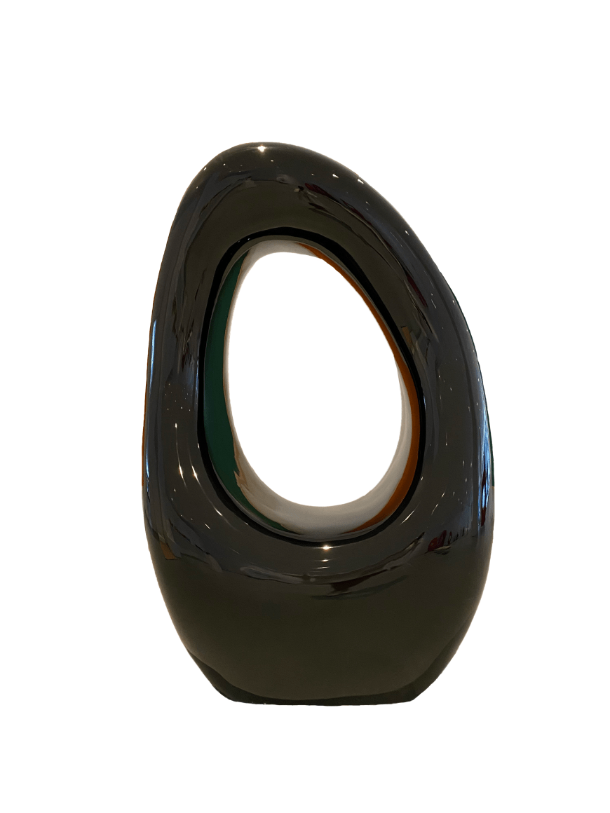 Eggplomb,&nbsp;2016, Black Enamel on Fiberglass