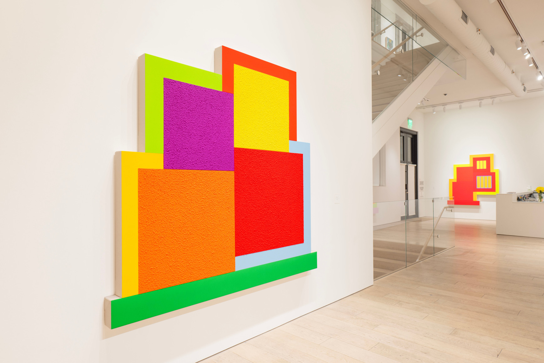 Installation view of Peter Halley. 