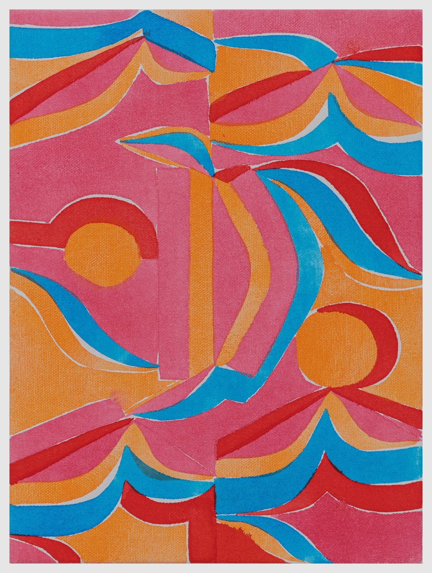 Margaux Ogden Bathers (Pink, Cadmium Orange, Blue & Red), 2023
