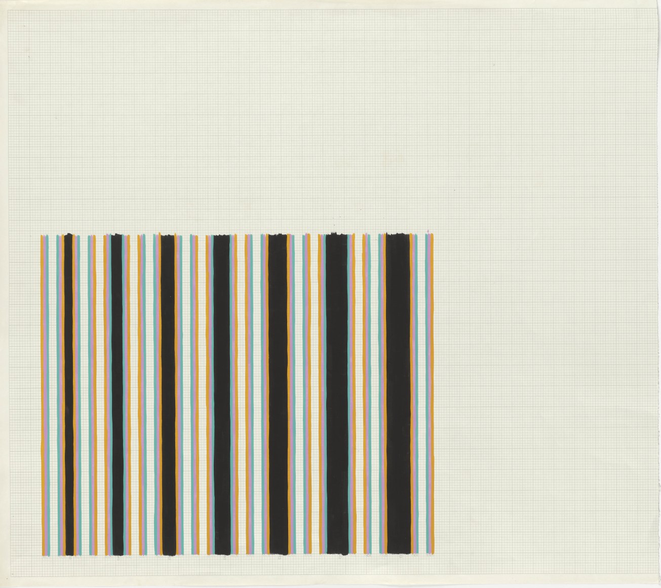 Bridget Riley, Untitled (Related to 'Cantus Firmus' series and 'Halcyon'), 1972-73