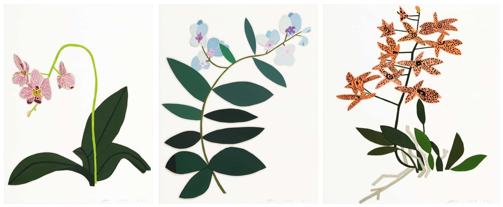 Jonas Wood Three Clippings, 2018