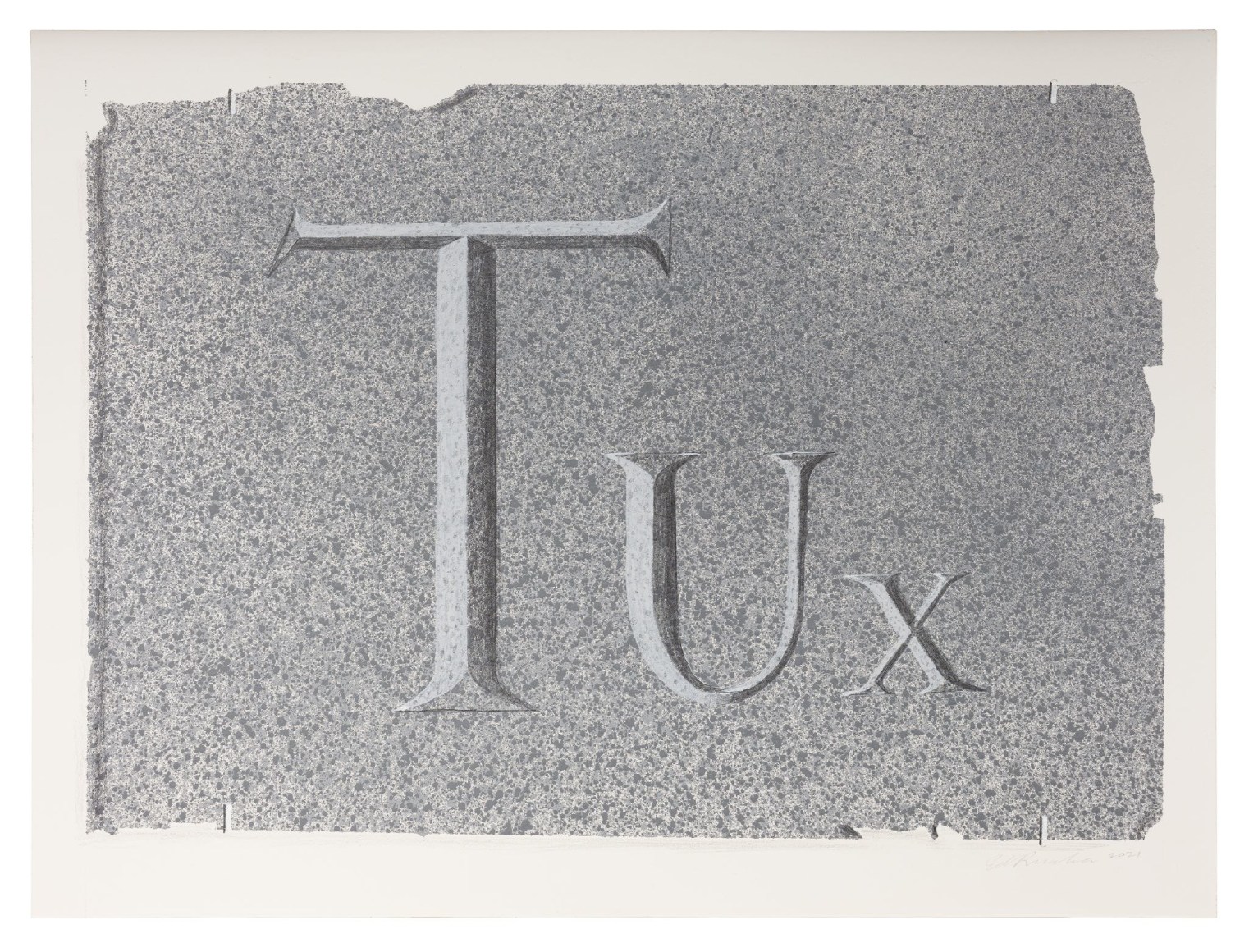 Ed Ruscha Tux (Dedicated to the Tuxedos of the World), 2021