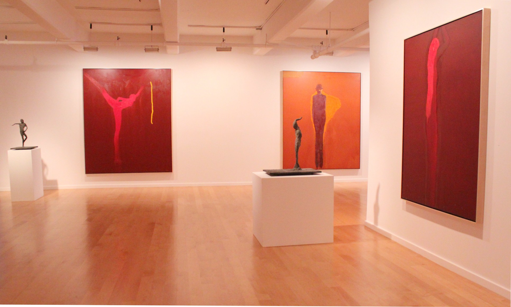 Installation view of Nathan Oliveira: A Memorial Exhibition, 2011