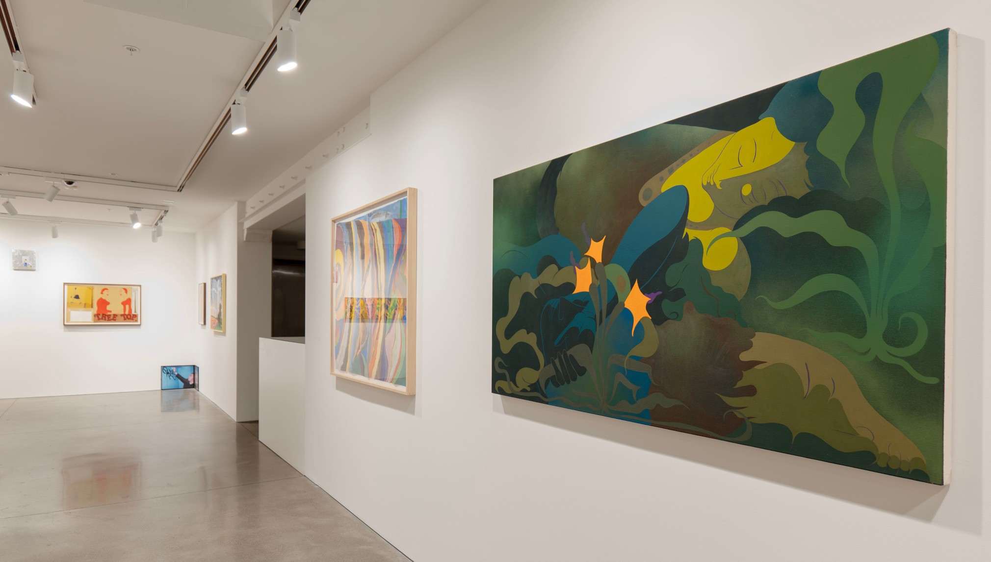 Installation view of Chitty Figures: curated by Barry McGee.