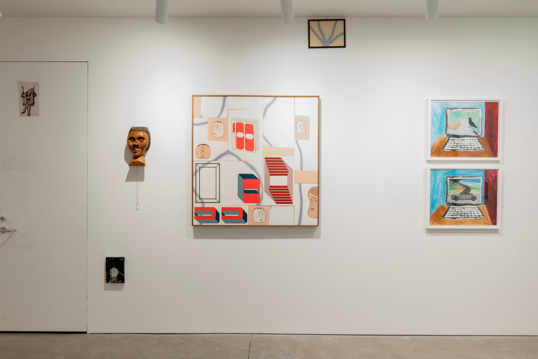 Installation view of Chitty Figures: curated by Barry McGee.