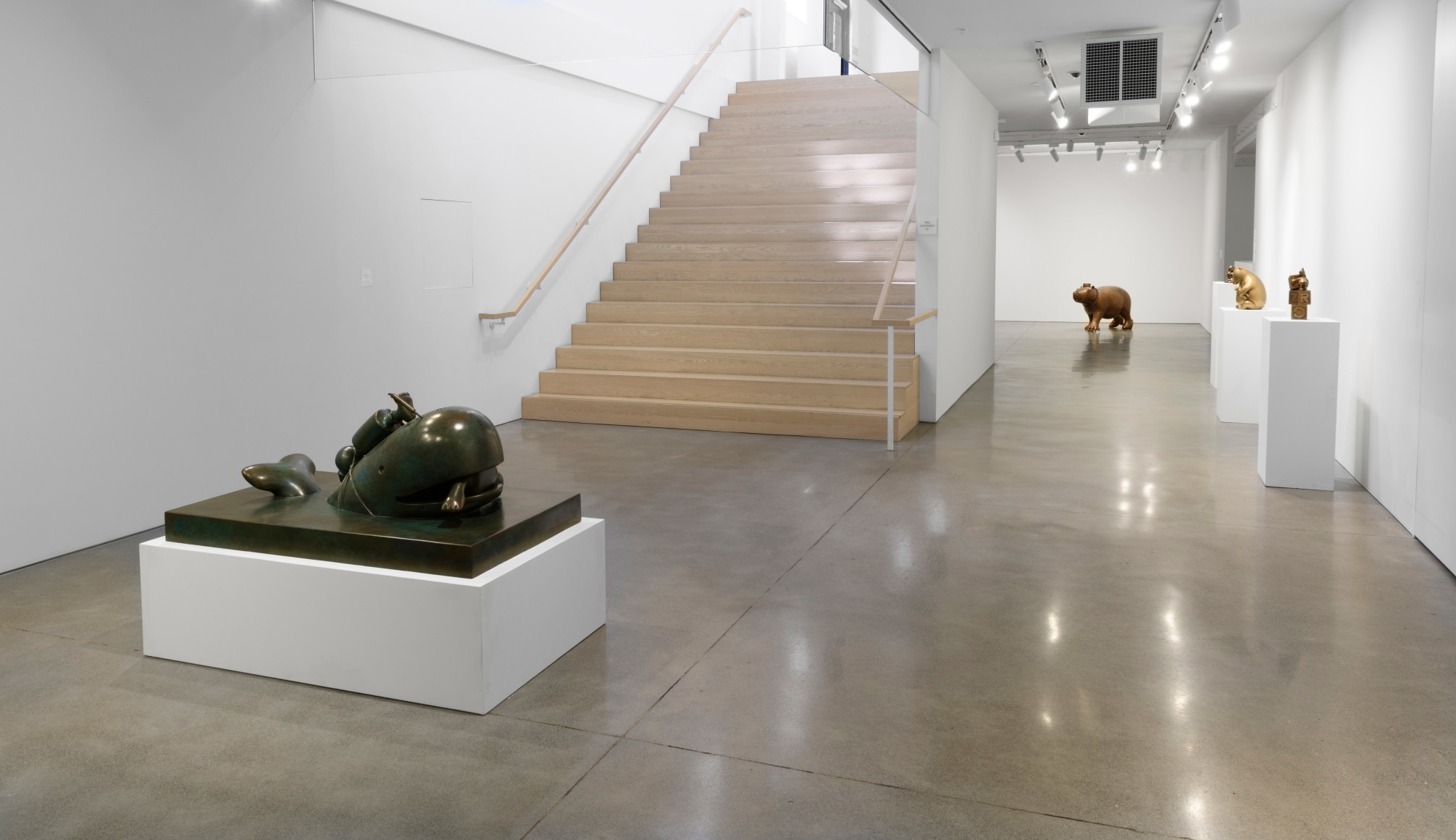 Installation view of Tom Otterness exhibition. Photograph by Shaun Roberts. 
