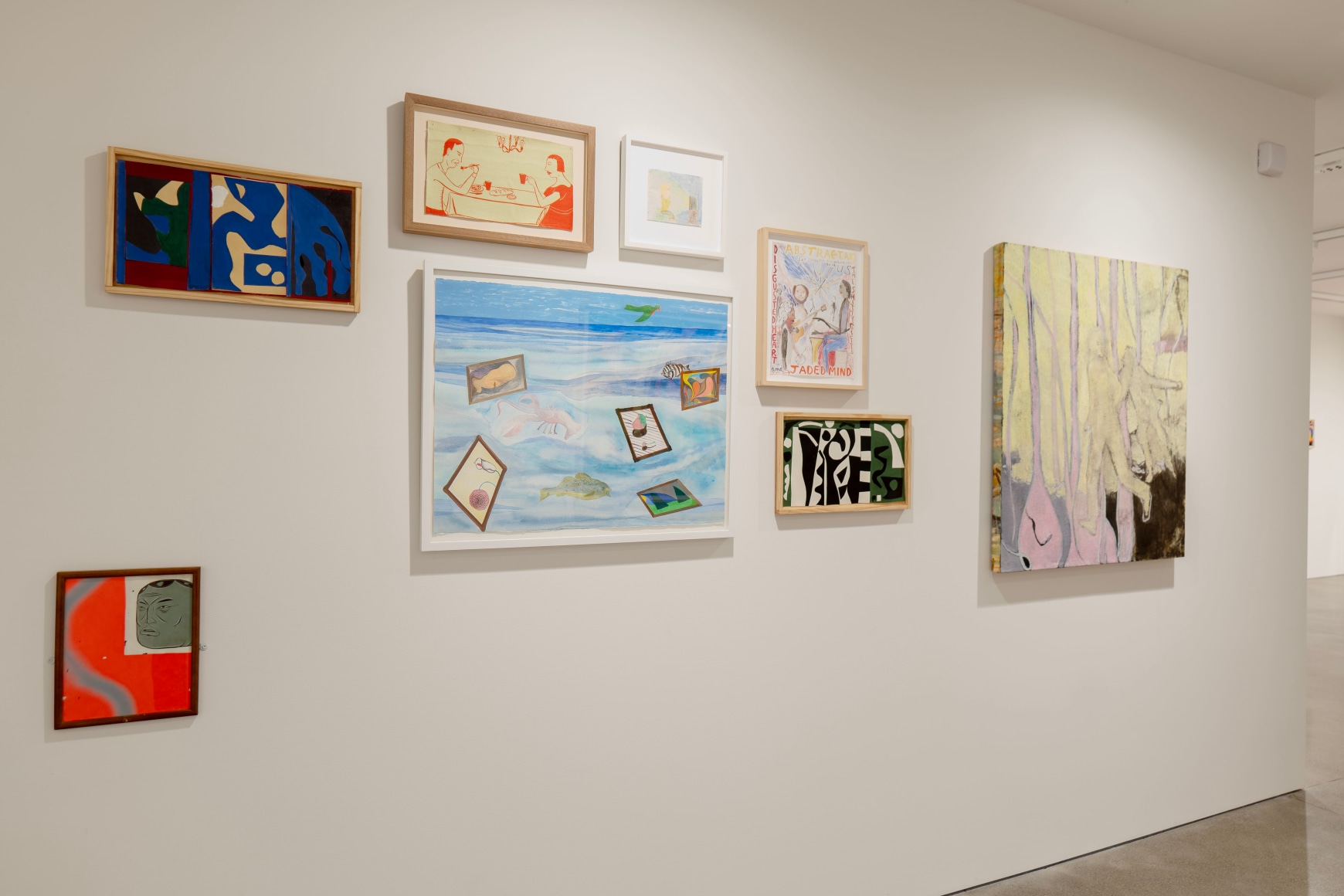 Installation view of Chitty Figures: curated by Barry McGee.