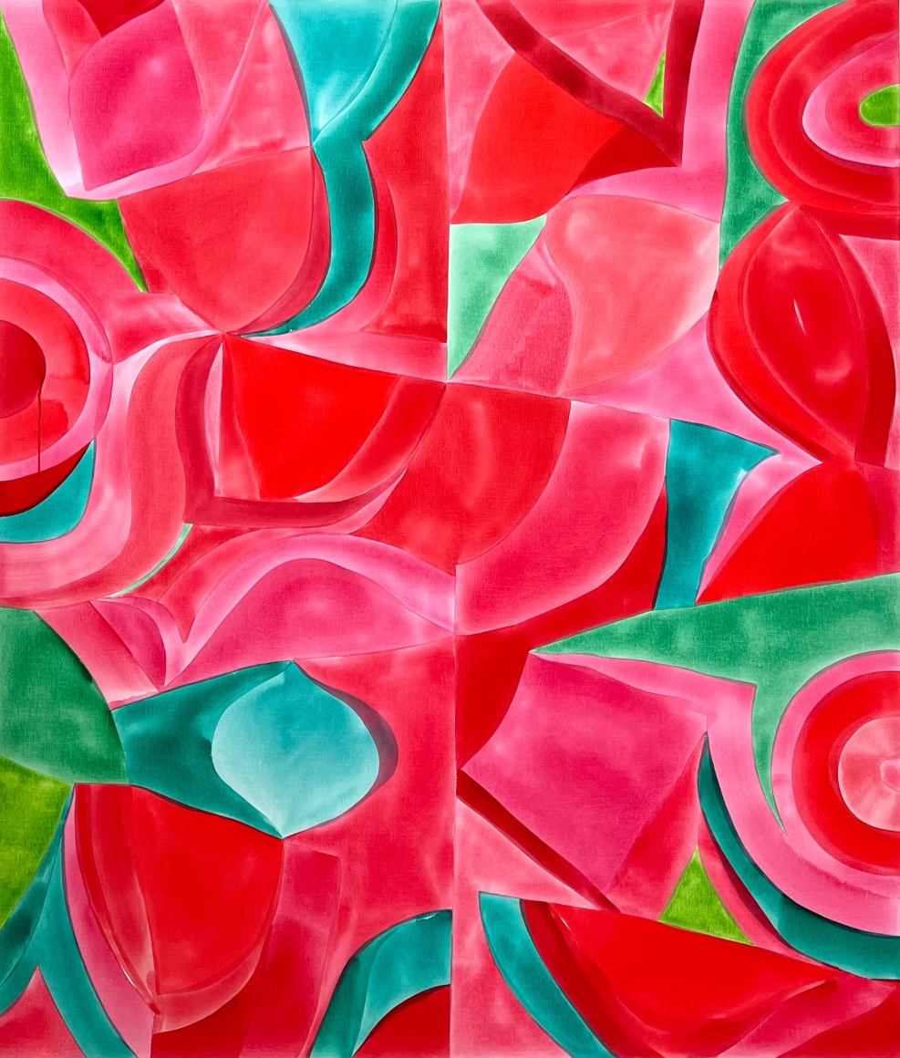 Margaux Ogden Bathers (Pink, Teal & Green), 2022