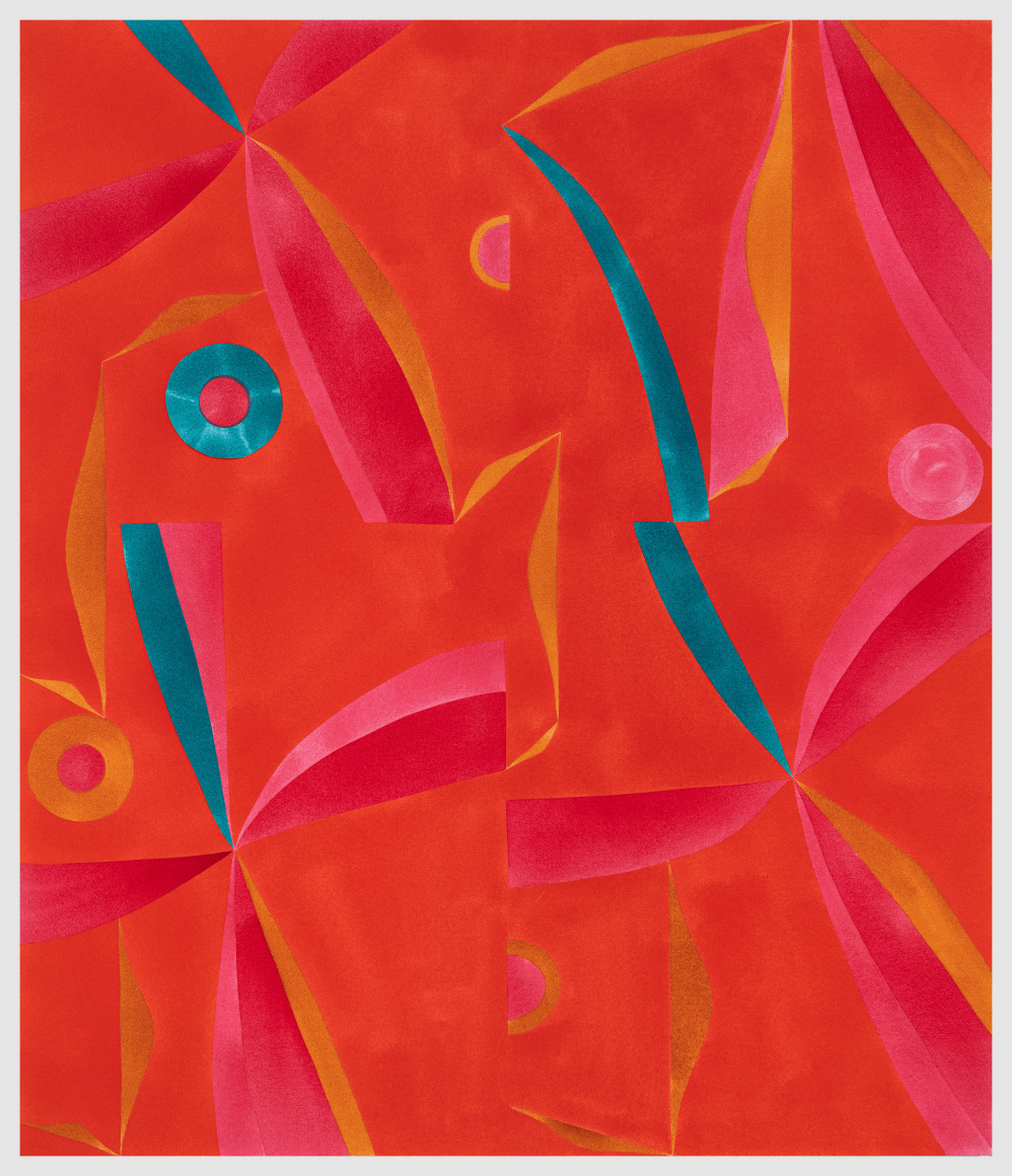 Margaux Ogden Bathers (Red, Viridian & Quinacridone Magenta), 2023