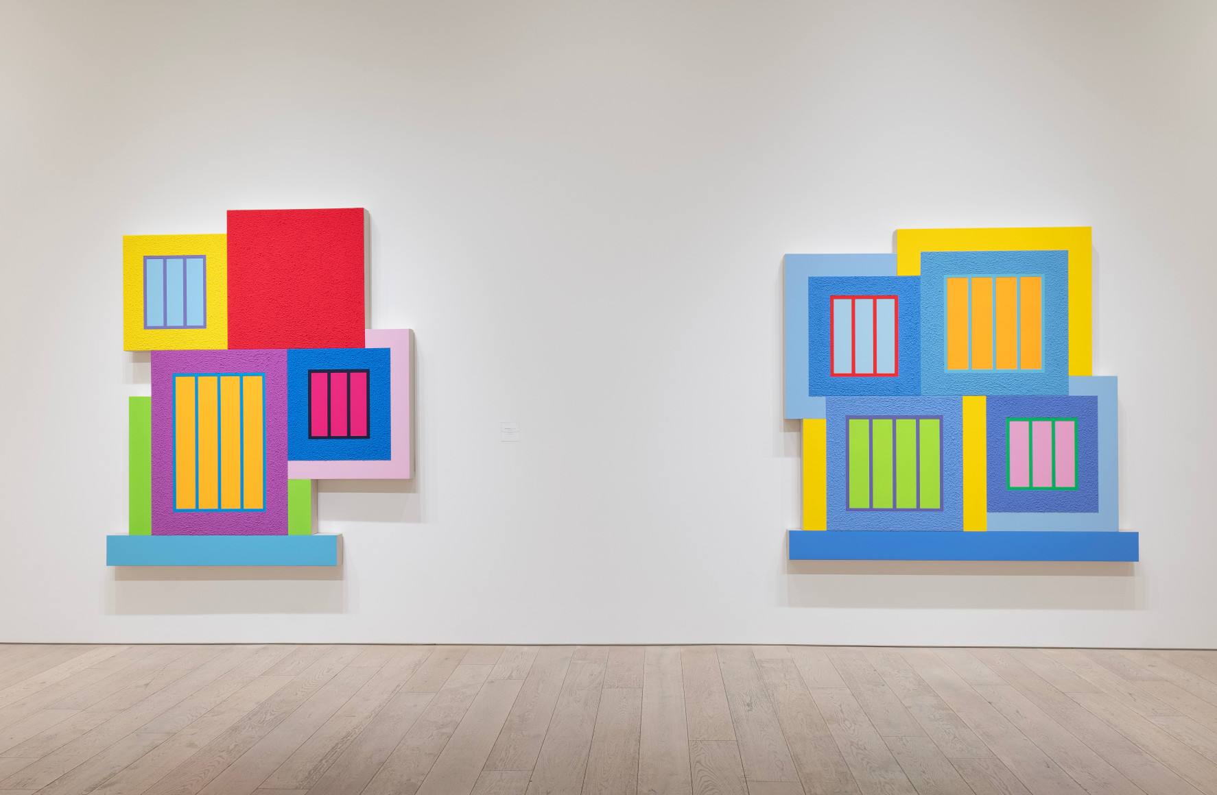 Installation view of Peter Halley. 