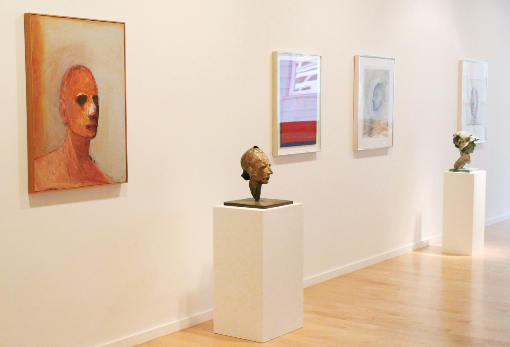 Installation view of Nathan Oliveira: A Memorial Exhibition, 2011