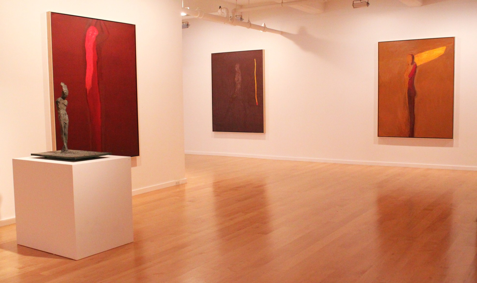 Installation view of Nathan Oliveira: A Memorial Exhibition, 2011