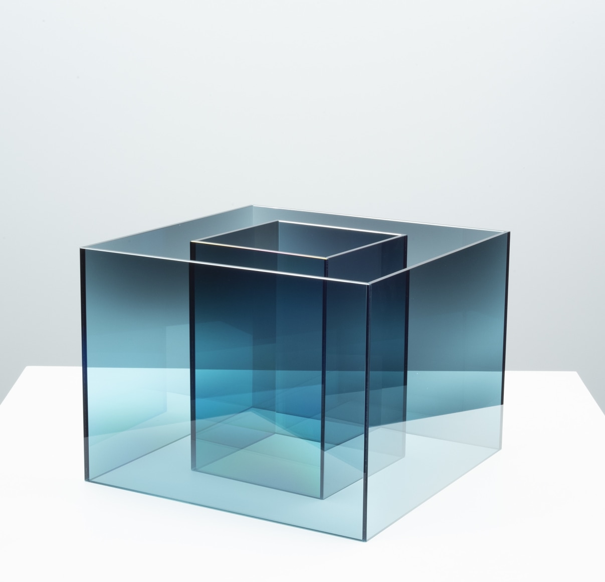 Larry Bell UNTITLED COATED SS (Turquoise), 2020