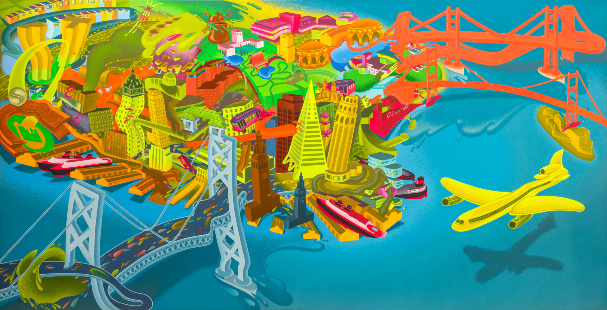 Peter Saul View of San Francisco, 1979