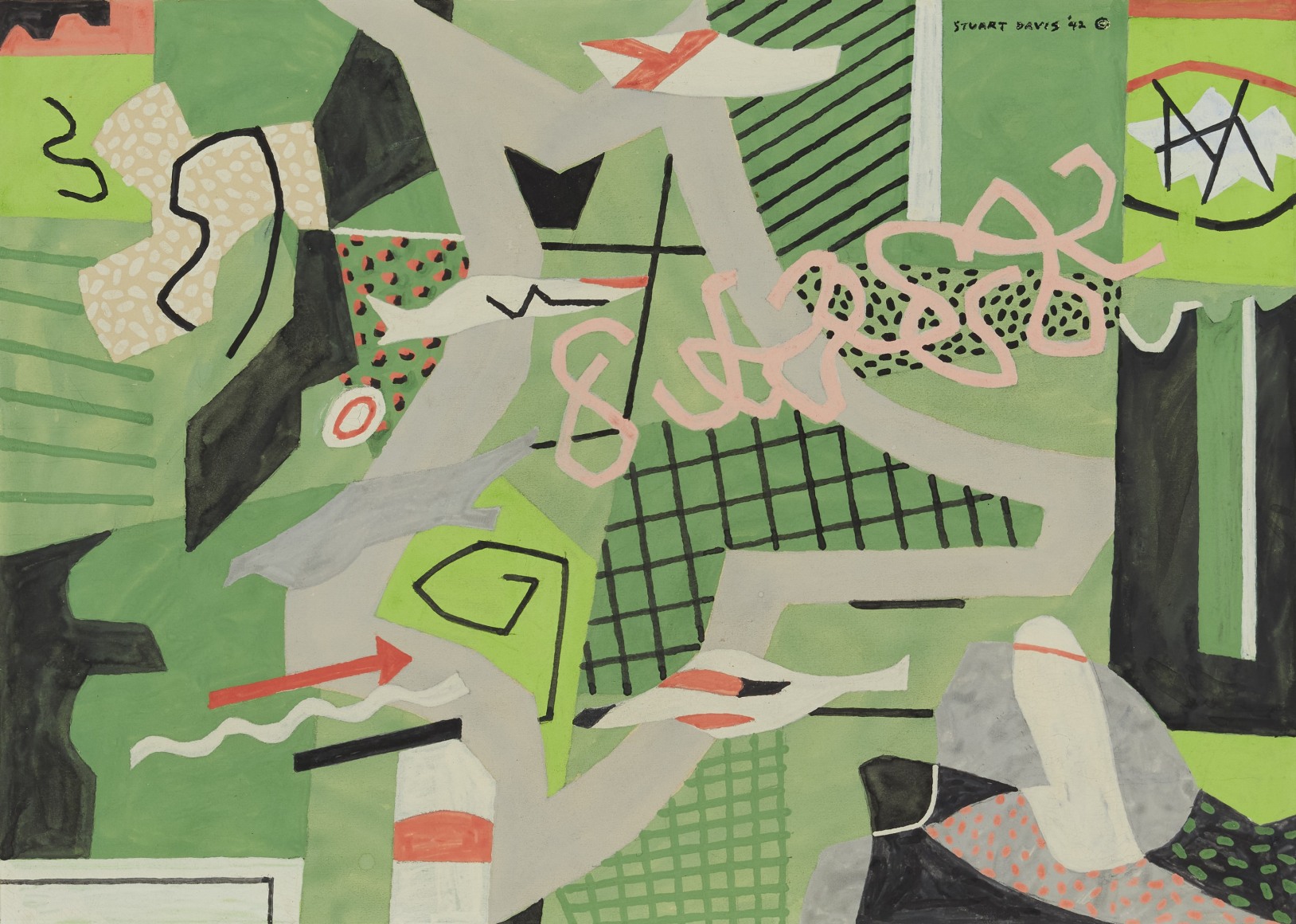 Stuart Davis Study for "Flying Carpet"1942