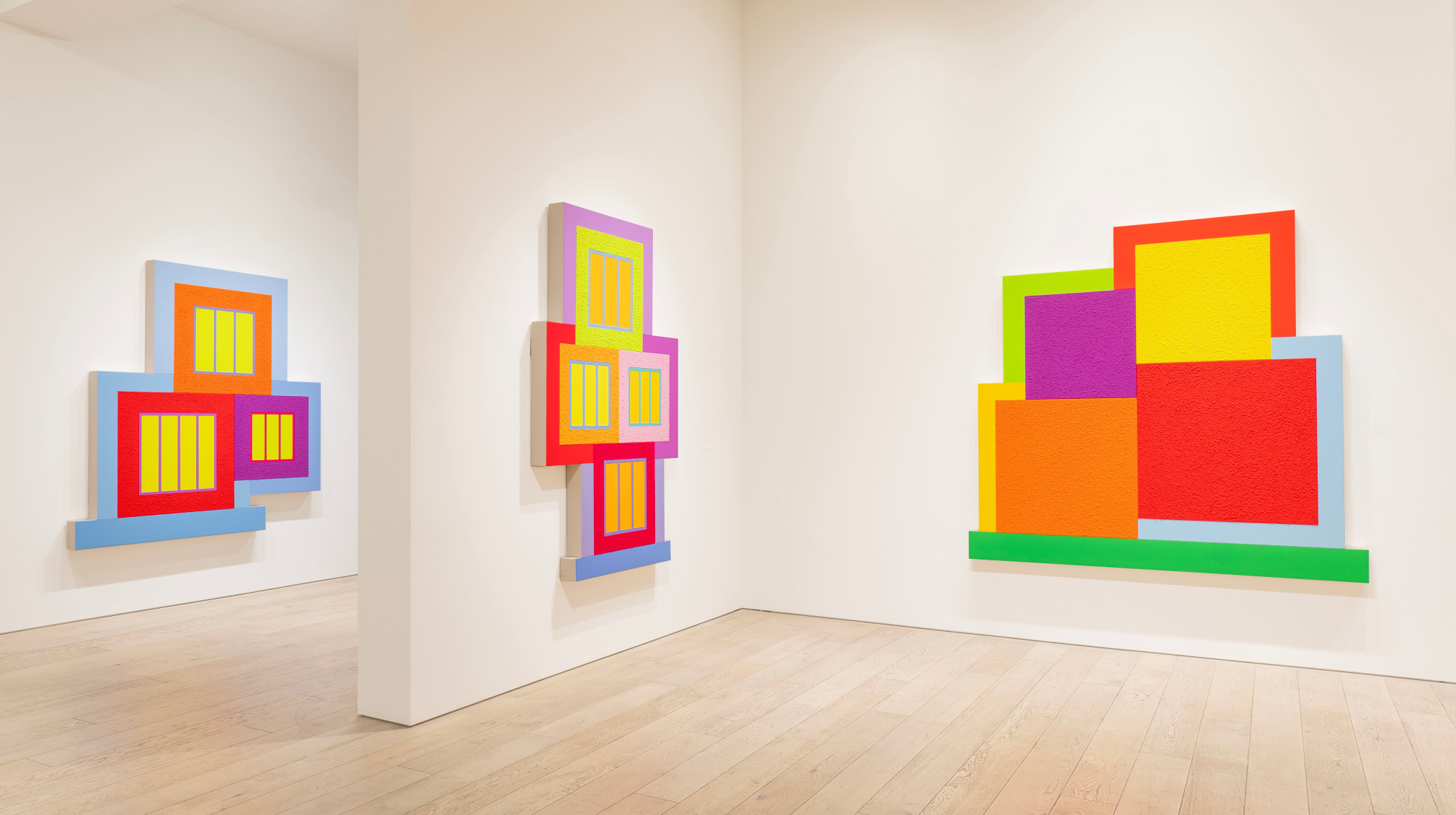 Installation view of Peter Halley. 