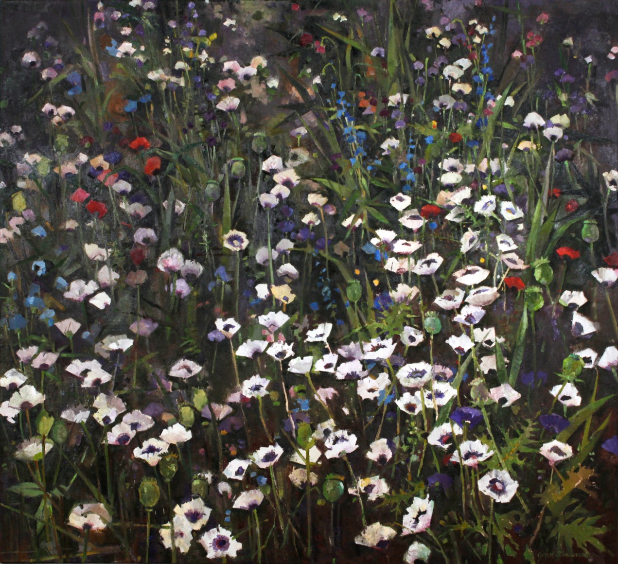 John Alexander, White Poppies, 2016    