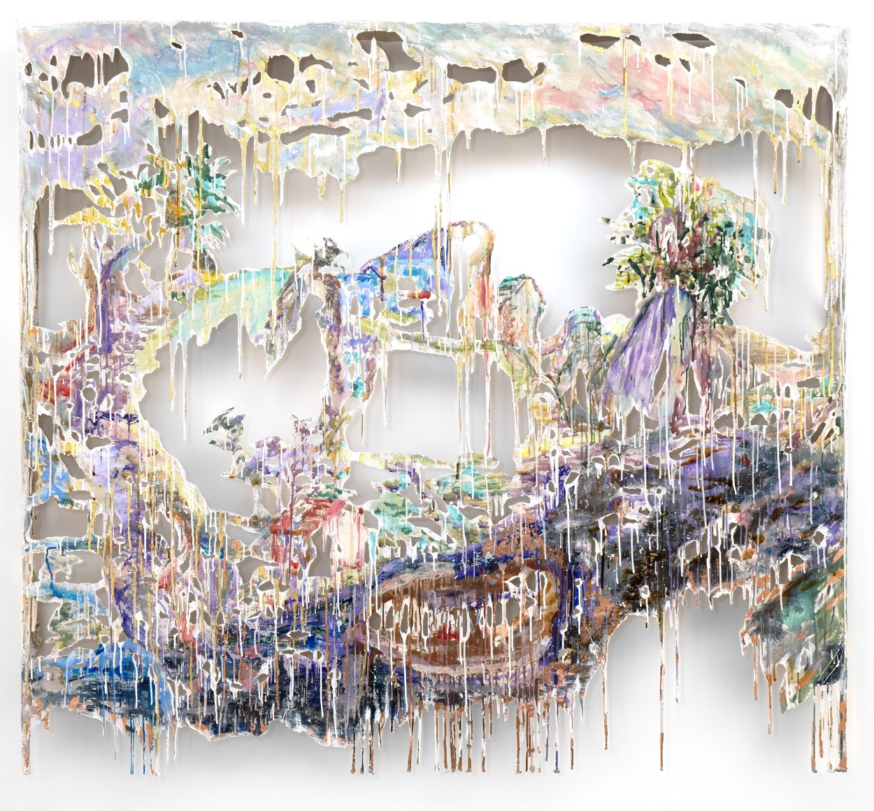 Diana Al-Hadid  Watching the Watcher (Purple Hills), 2024