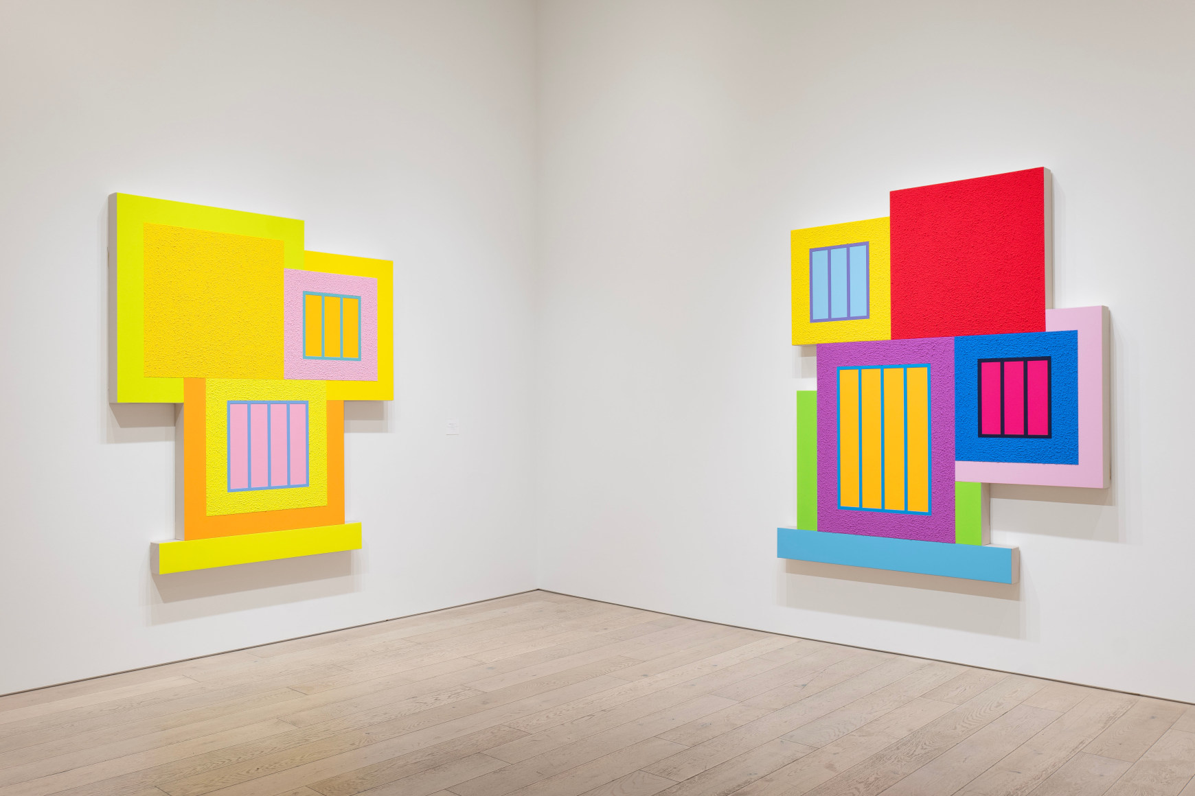 Installation view of Peter Halley. 