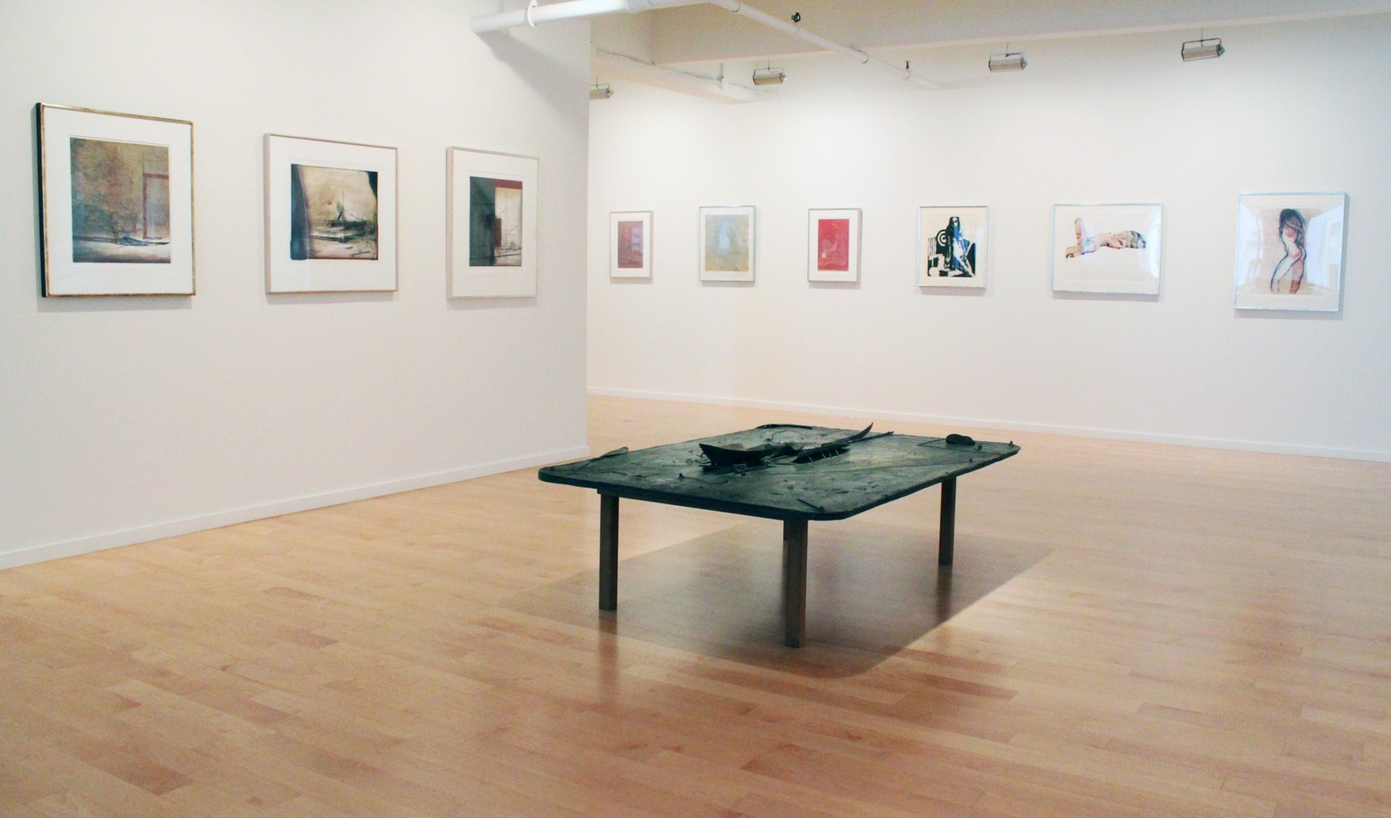 Installation view of Nathan Oliveira: A Memorial Exhibition, 2011