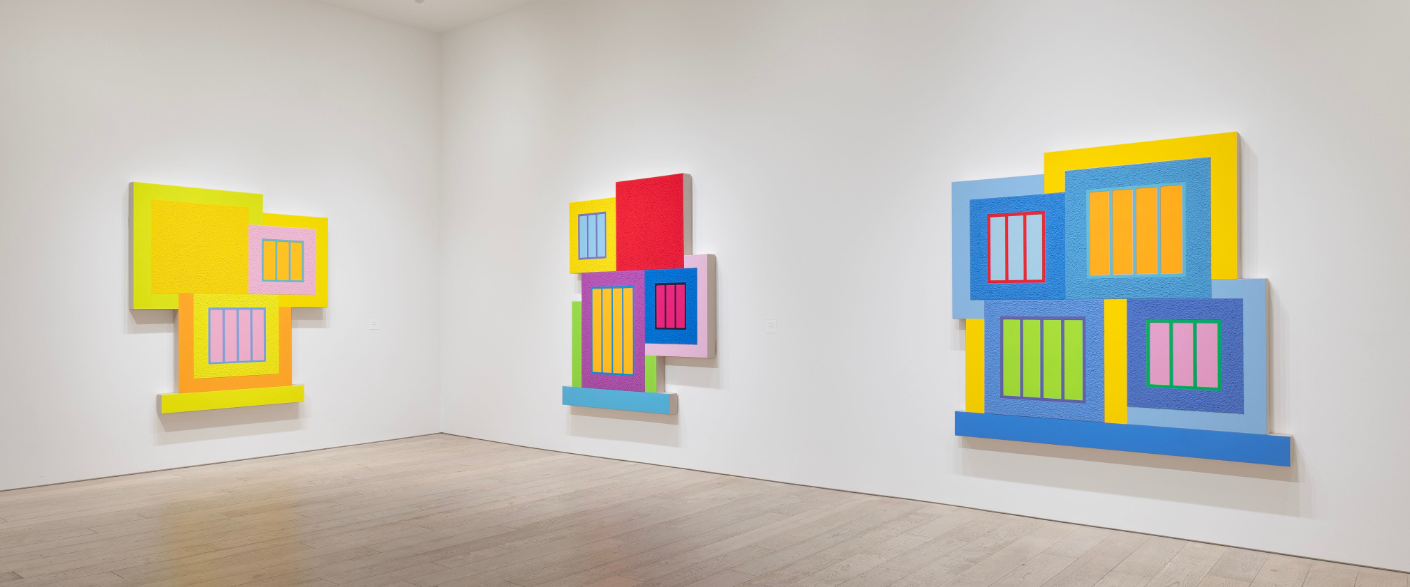 Installation view of Peter Halley. 