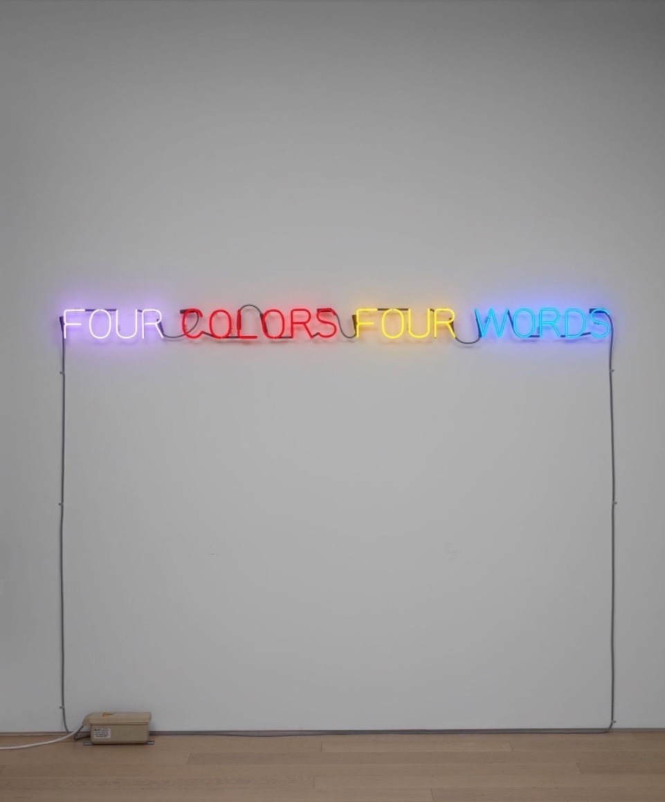 Joseph Kosuth Four Colors Four Words, 1966