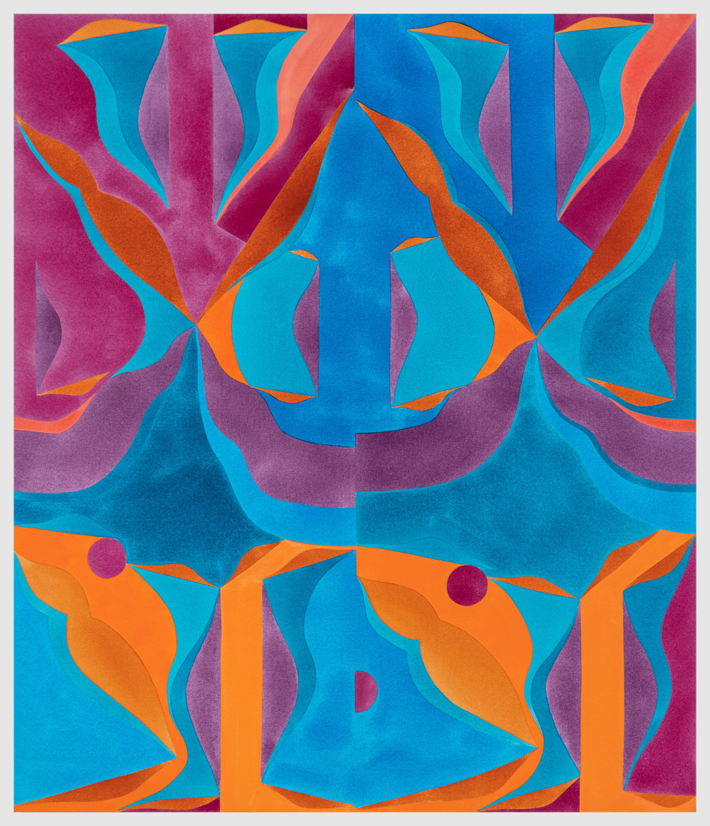 Margaux Ogden Bathers (Teal, Purple & Cadmium Orange), 2023