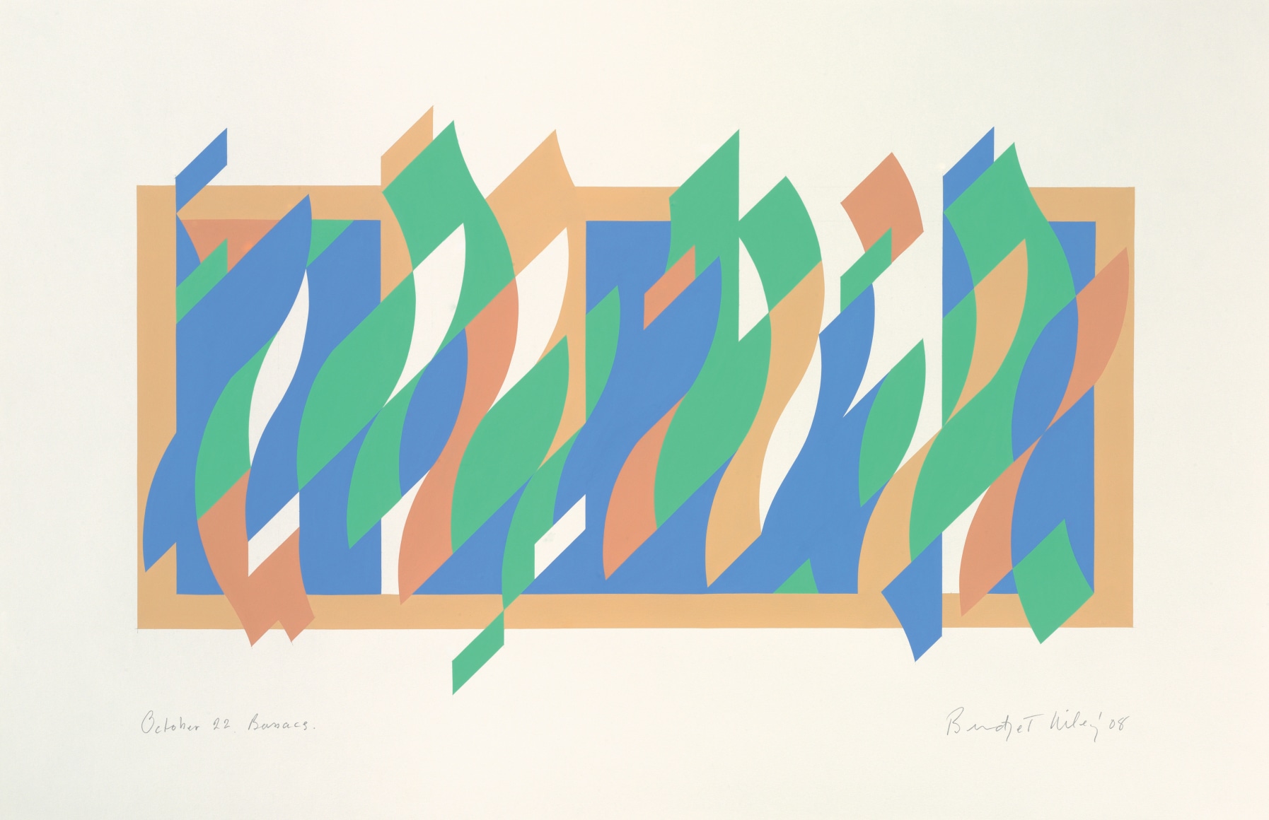 Bridget Riley, October 22nd Bassacs, 2008