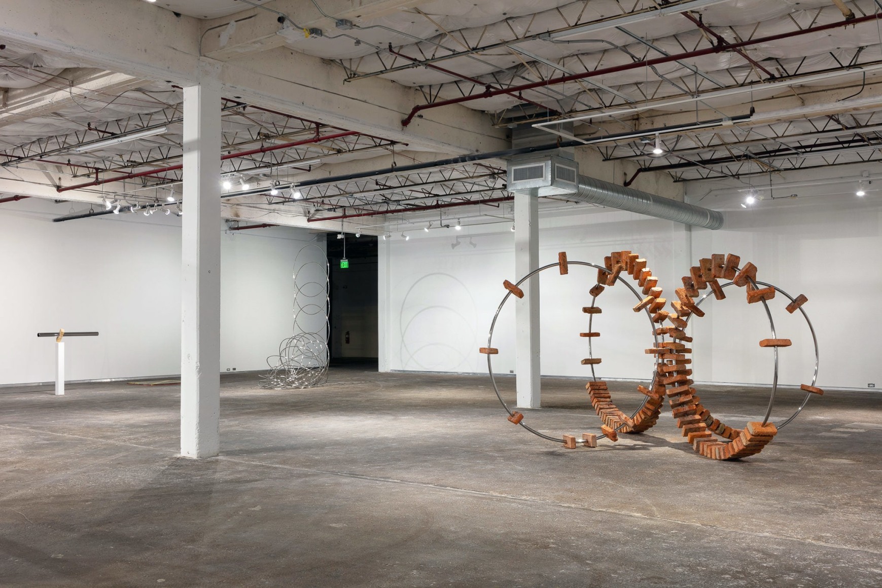 Installation view: Alicja Kwade, Moving in Glances, Dallas Contemporary, TX, Photo: Todora Photography LLC