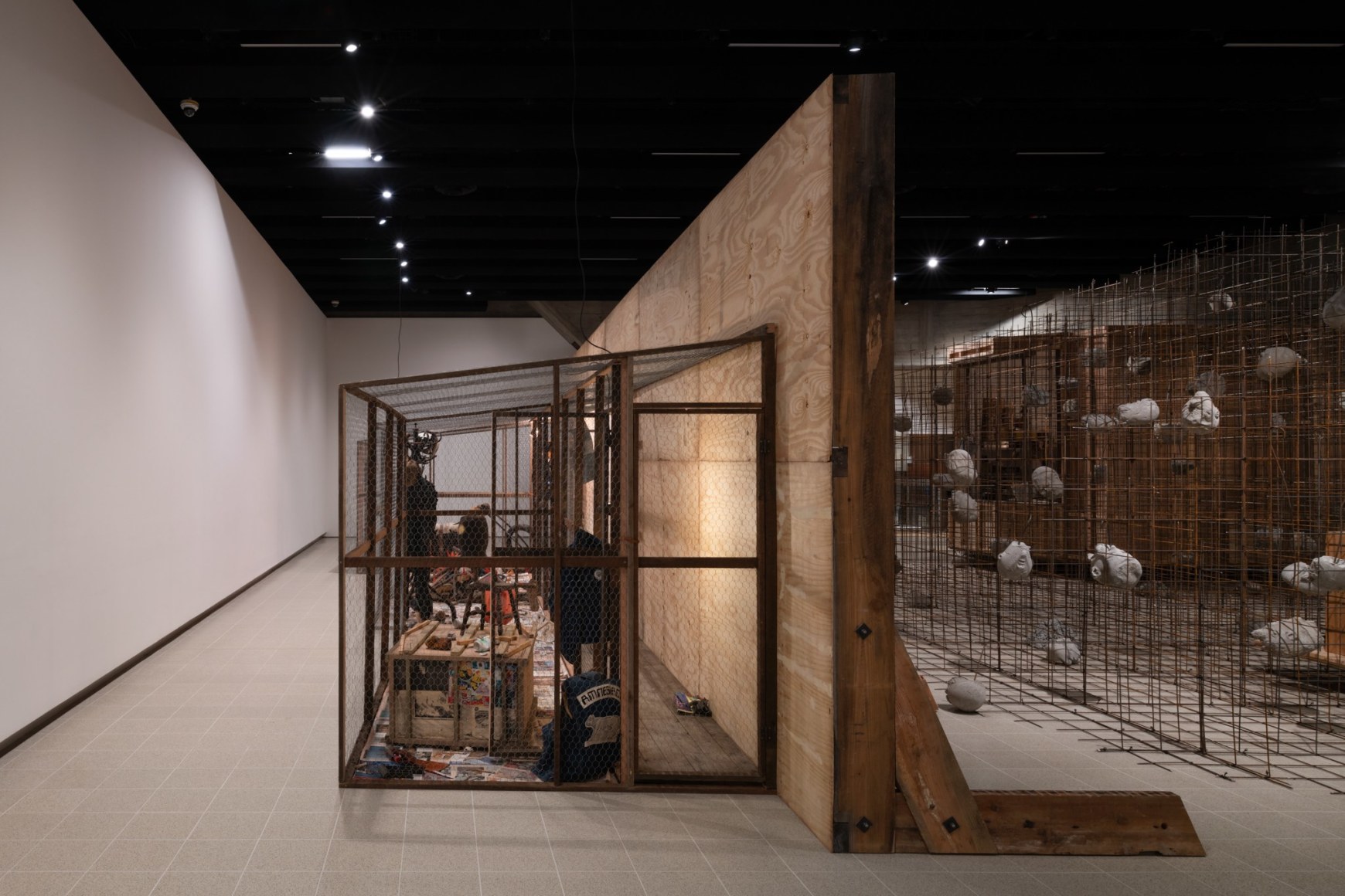 Installation view of Mike Nelson, The Amnesiacs, 1996-ongoing. Various materials., Photo: Matt Greenwood. Courtesy the artist and the Hayward