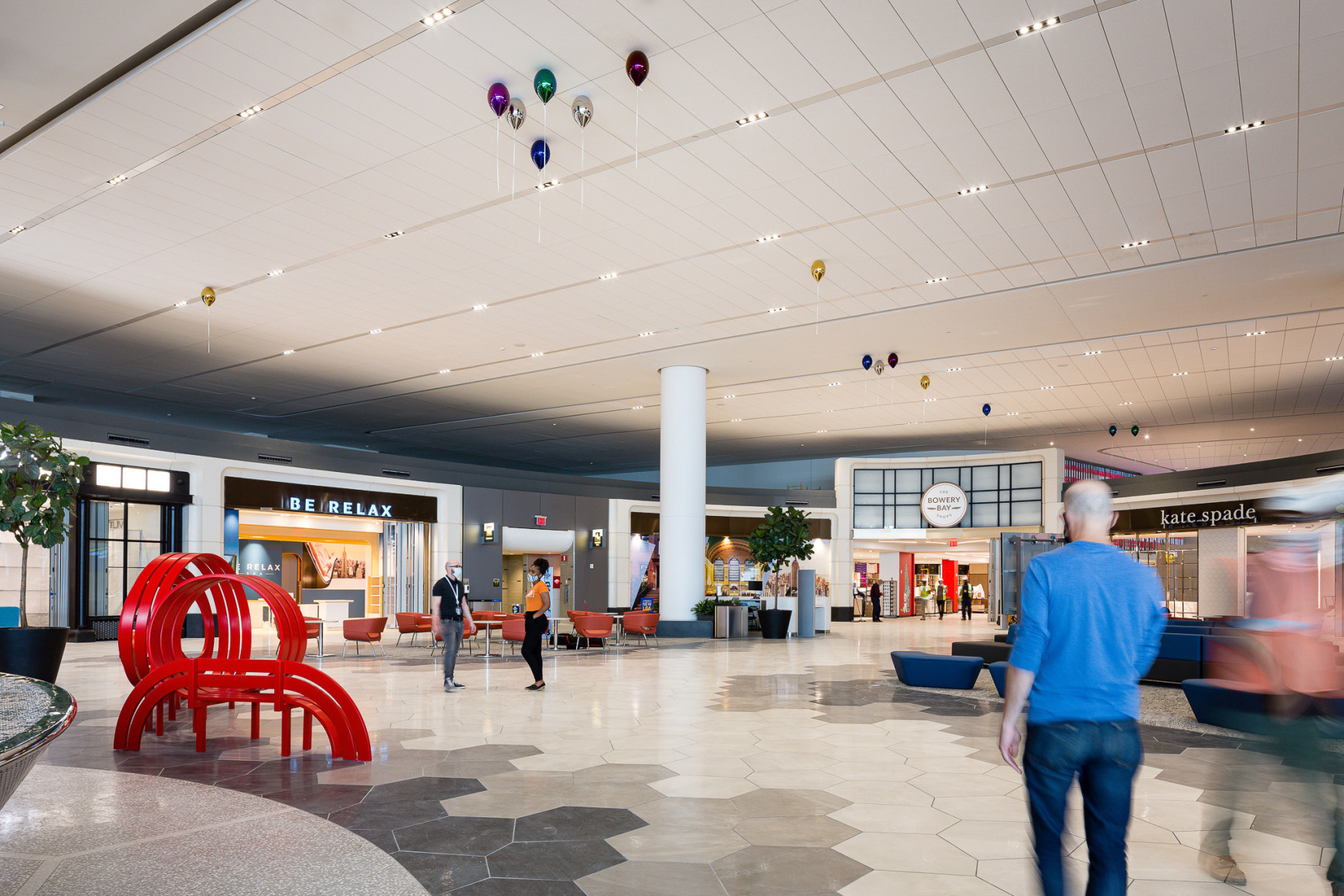 Installation View: Jeppe Hein, All Your Wishes, LaGuardia Airport’s Terminal B, 2020, Commissioned by LaGuardia Gateway Partners in partnership with Public Art Fund for LaGuardia Airport’s Terminal B