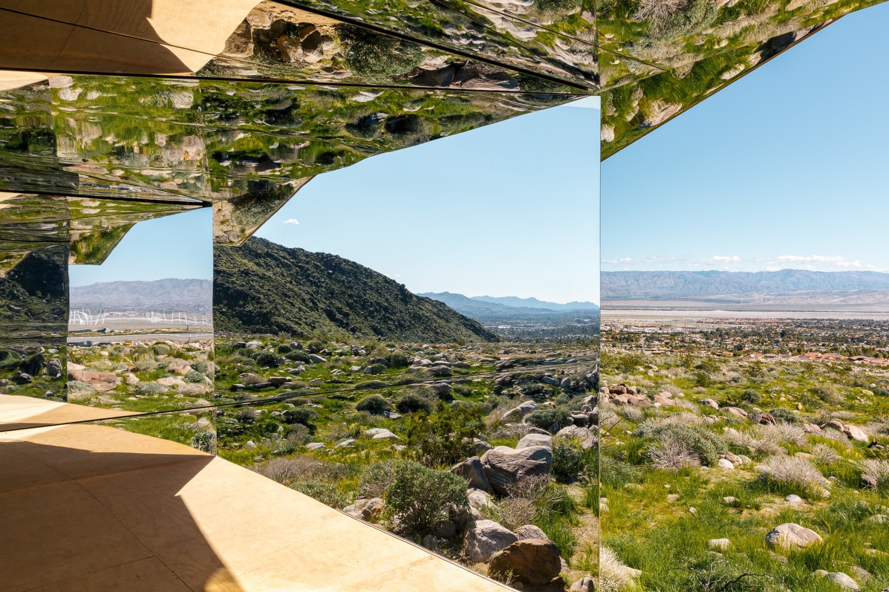 Desert X installation view of Doug Aitken, Mirage 2017
