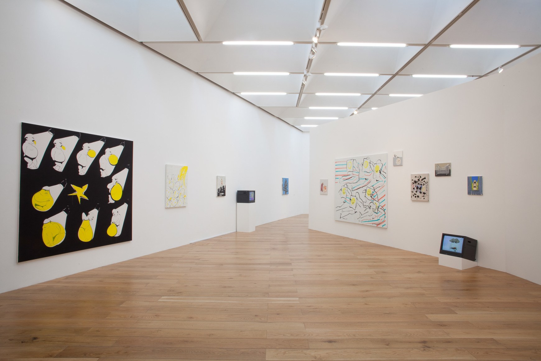 Installation view: Tala Madani, Nottingham Contemporary, 2014