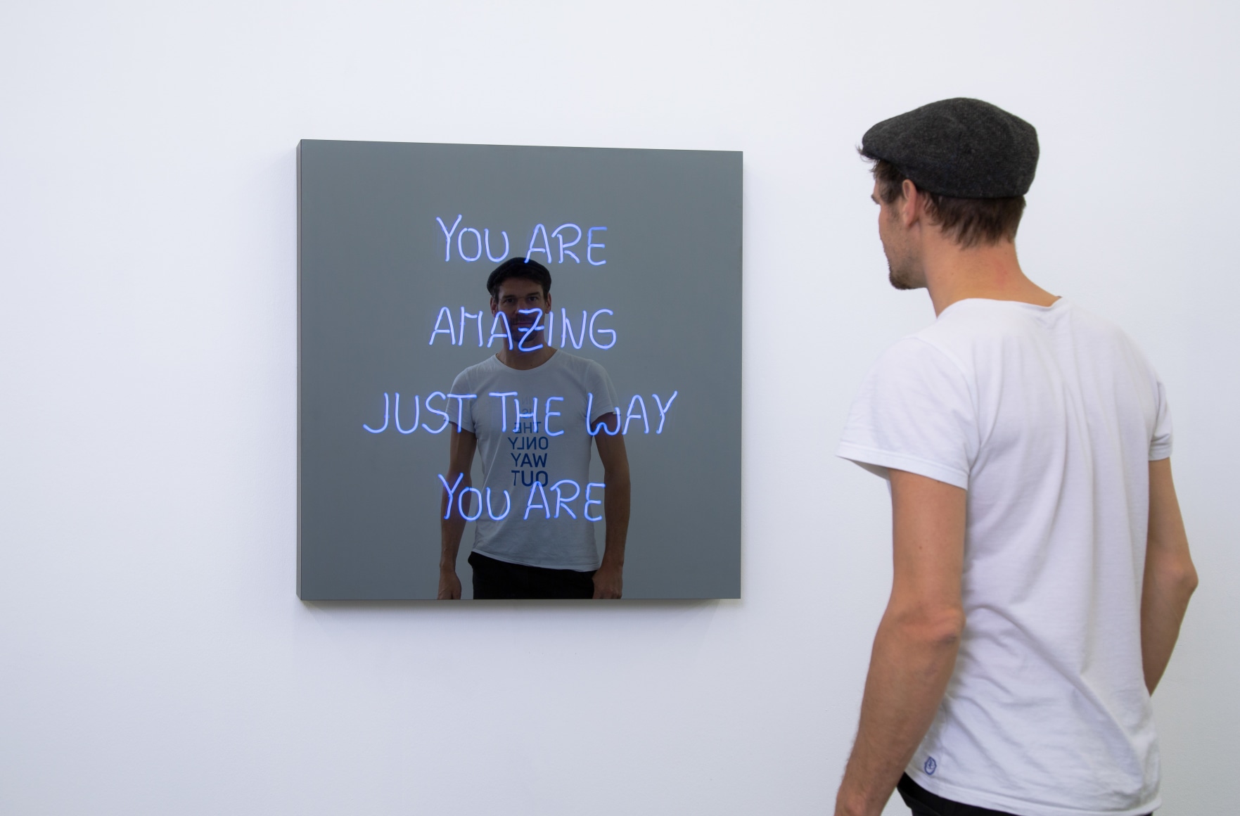 Jeppe Hein, YOU ARE AMAZING JUST THE WAY YOU ARE (handwritten)