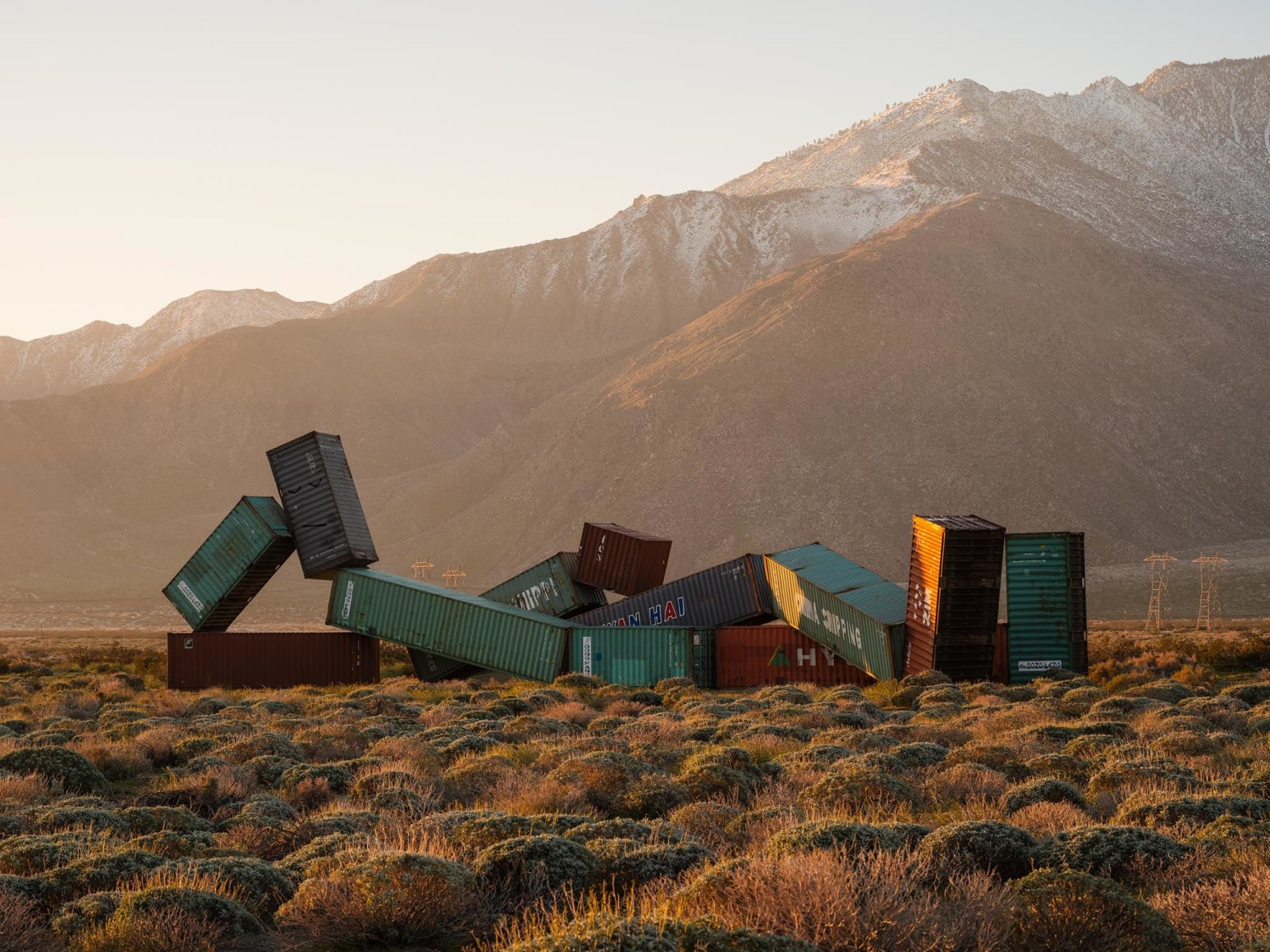 Desert X 2023 installation view, Matt Johnson, Sleeping Figure, photo by Lance Gerber, courtesy the artist and Desert X. 