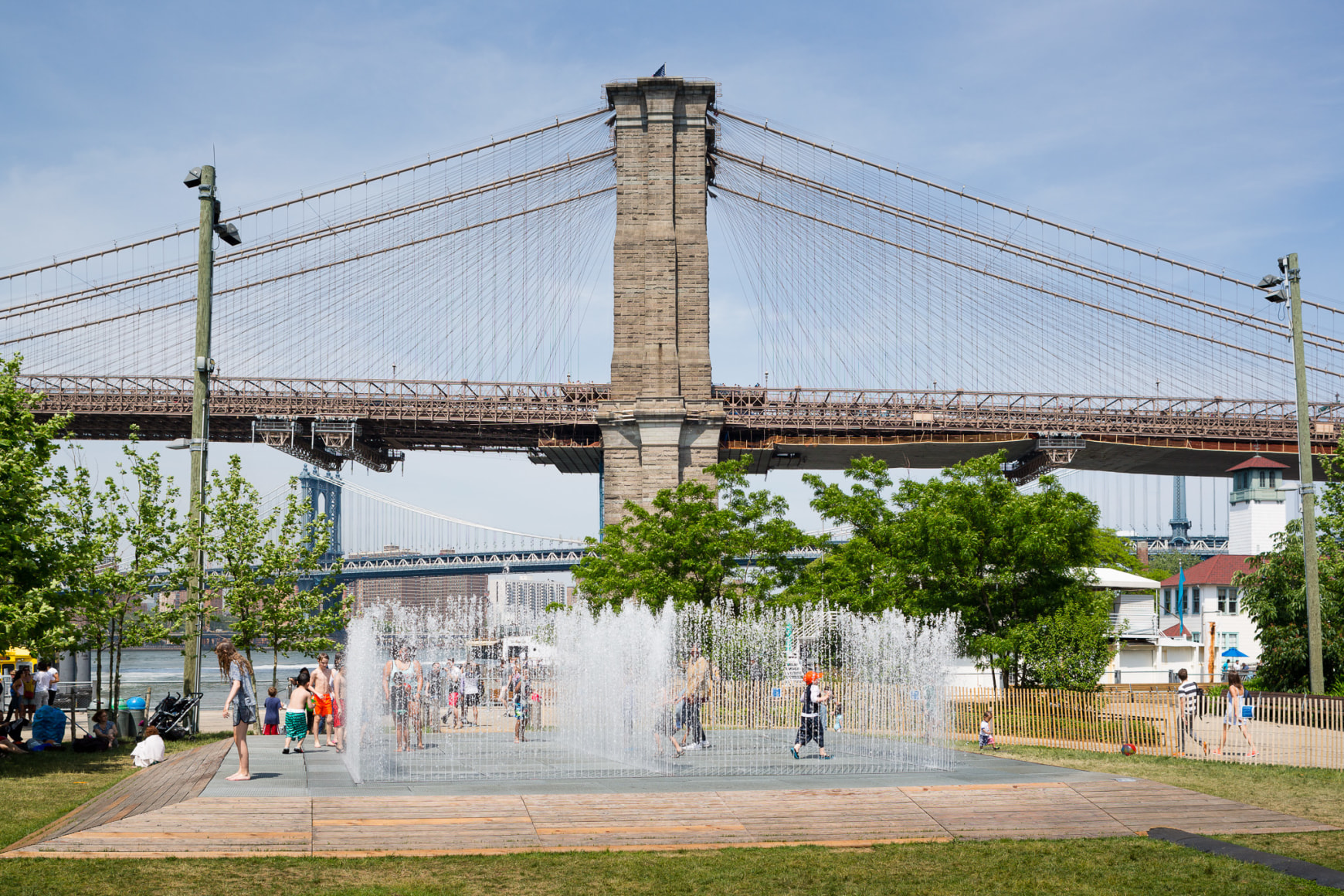 Jeppe Hein, Appearing Rooms, 2006, Installation view: Please Touch The Art. Brooklyn Bridge Park, 2015-16